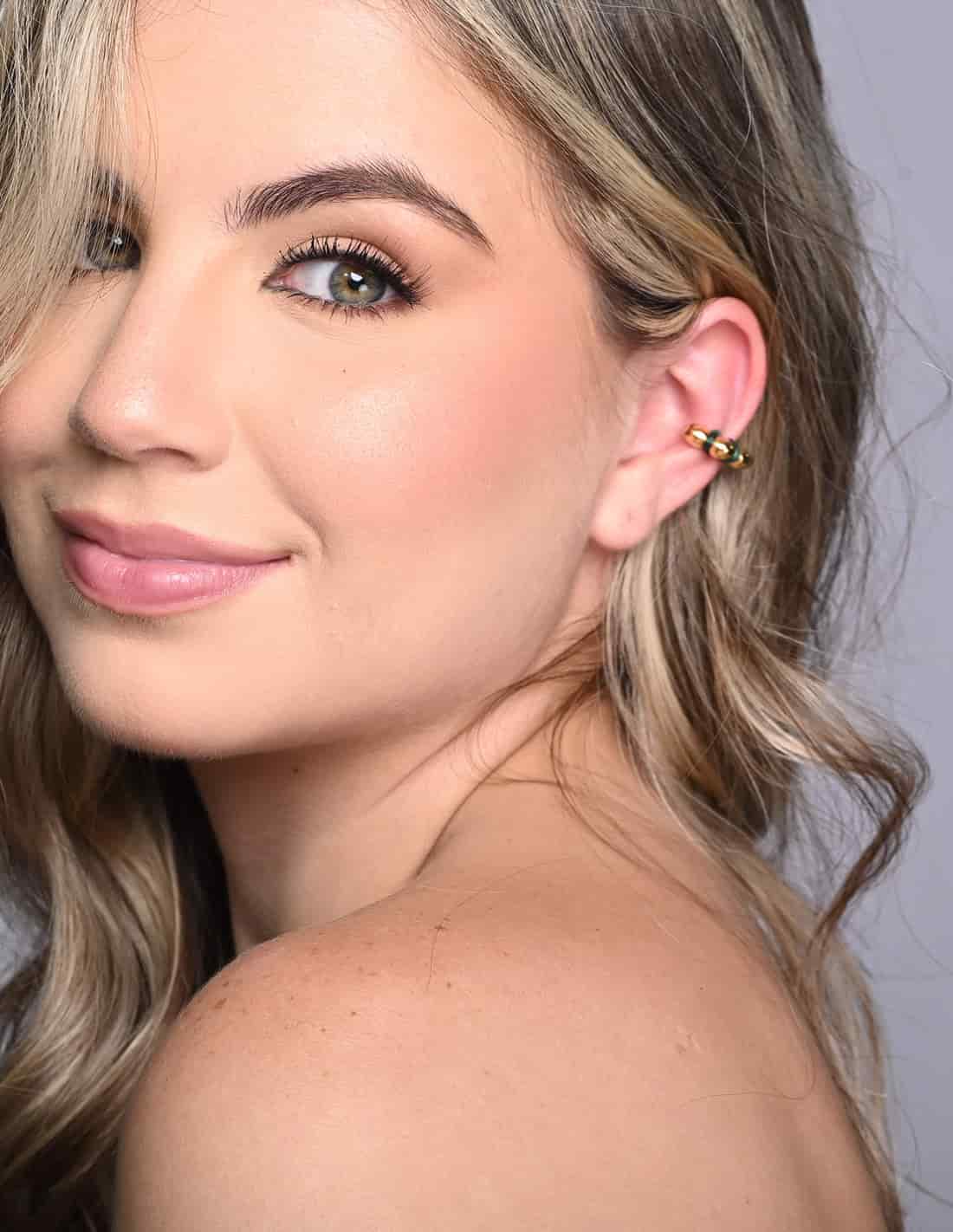 Ear Cuff Cloud Verde - miniatura 2