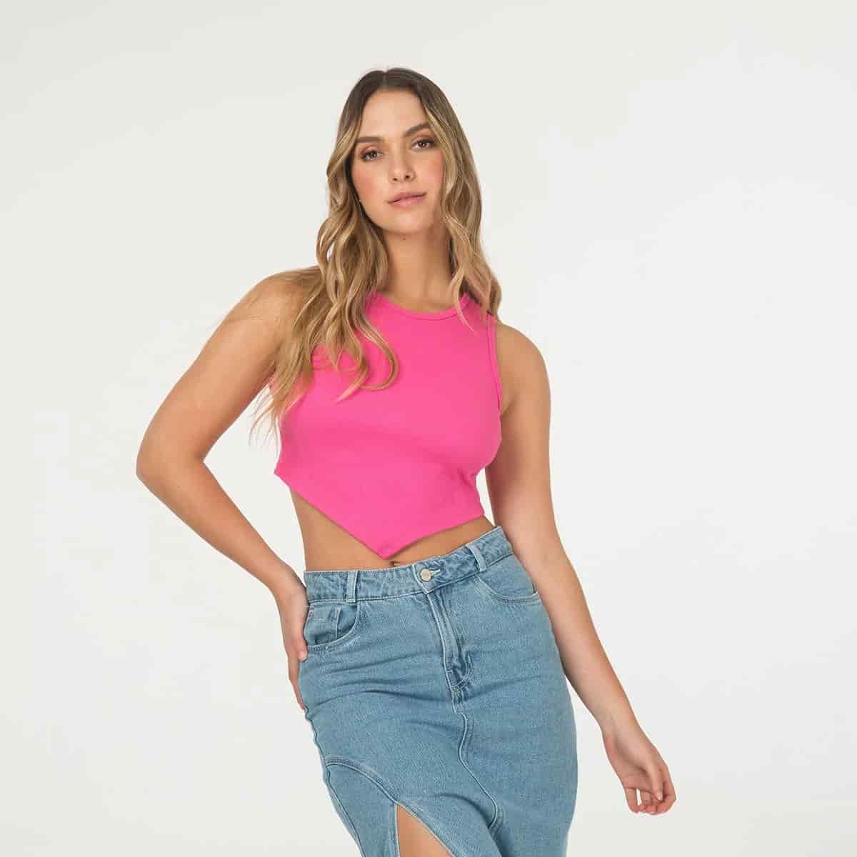 Blusa Crop Top Basica Melina - miniatura 2
