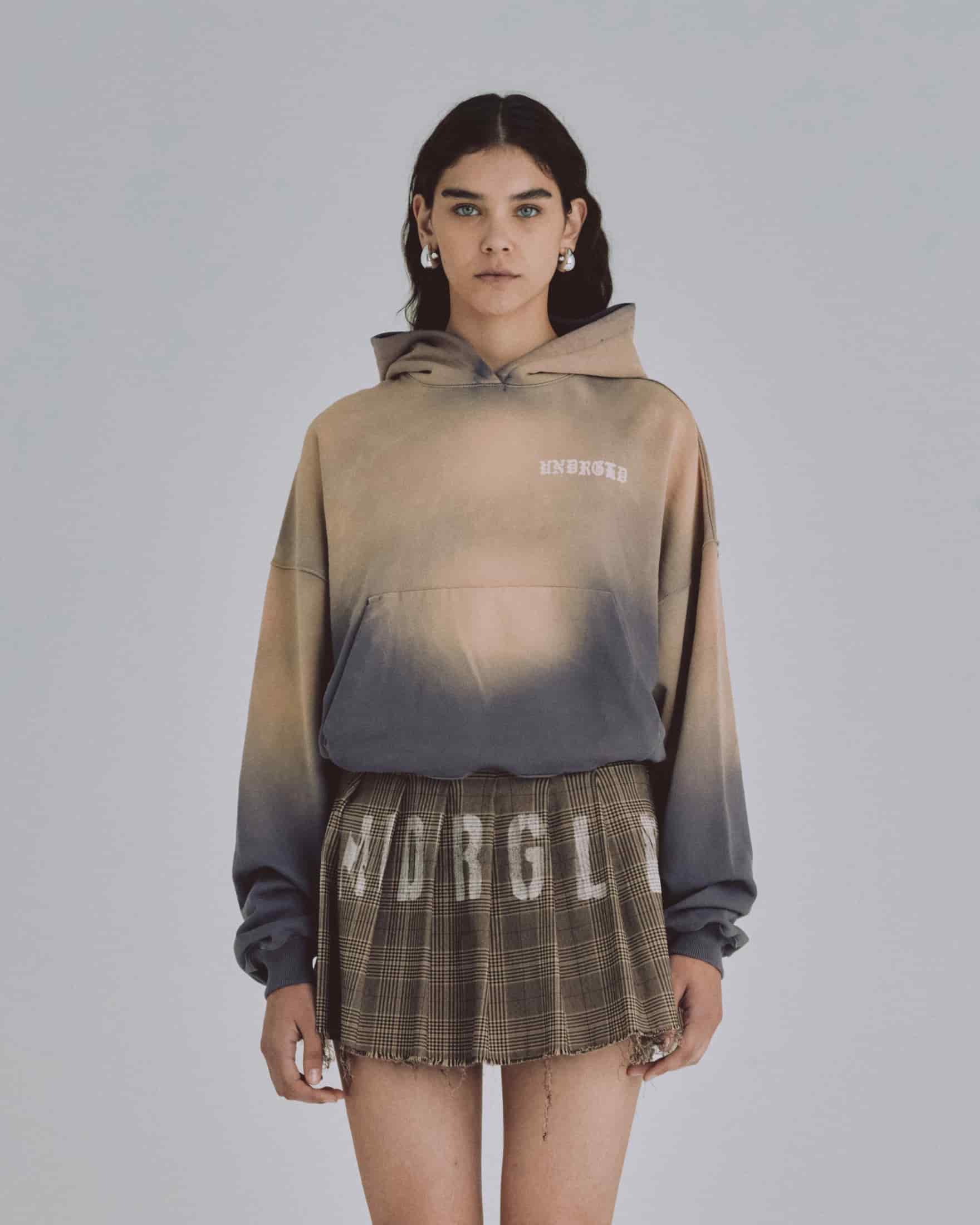 W 94' Fragments Boxy Fit Hoodie Dirty Brown - miniatura 2