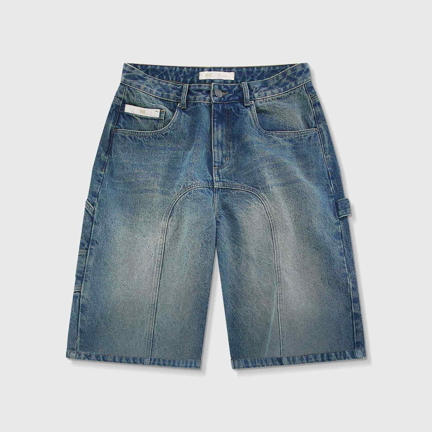 Slashed Denim Jorts - Blue - miniatura 1