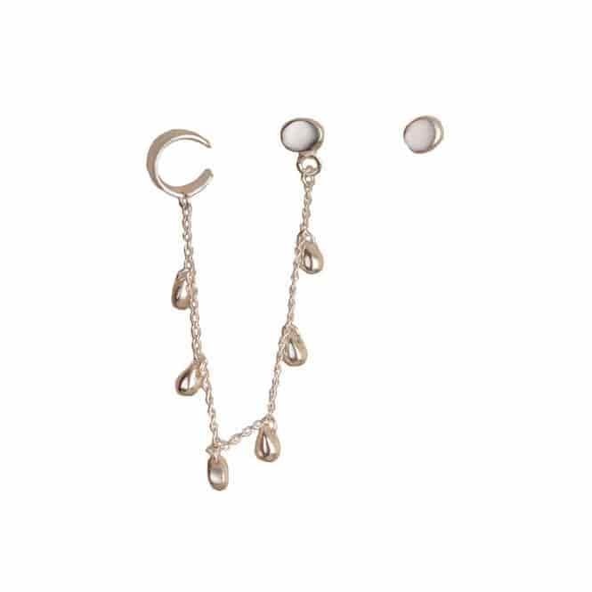 Ear Cuff Y Arete Gotas Edén - miniatura 2