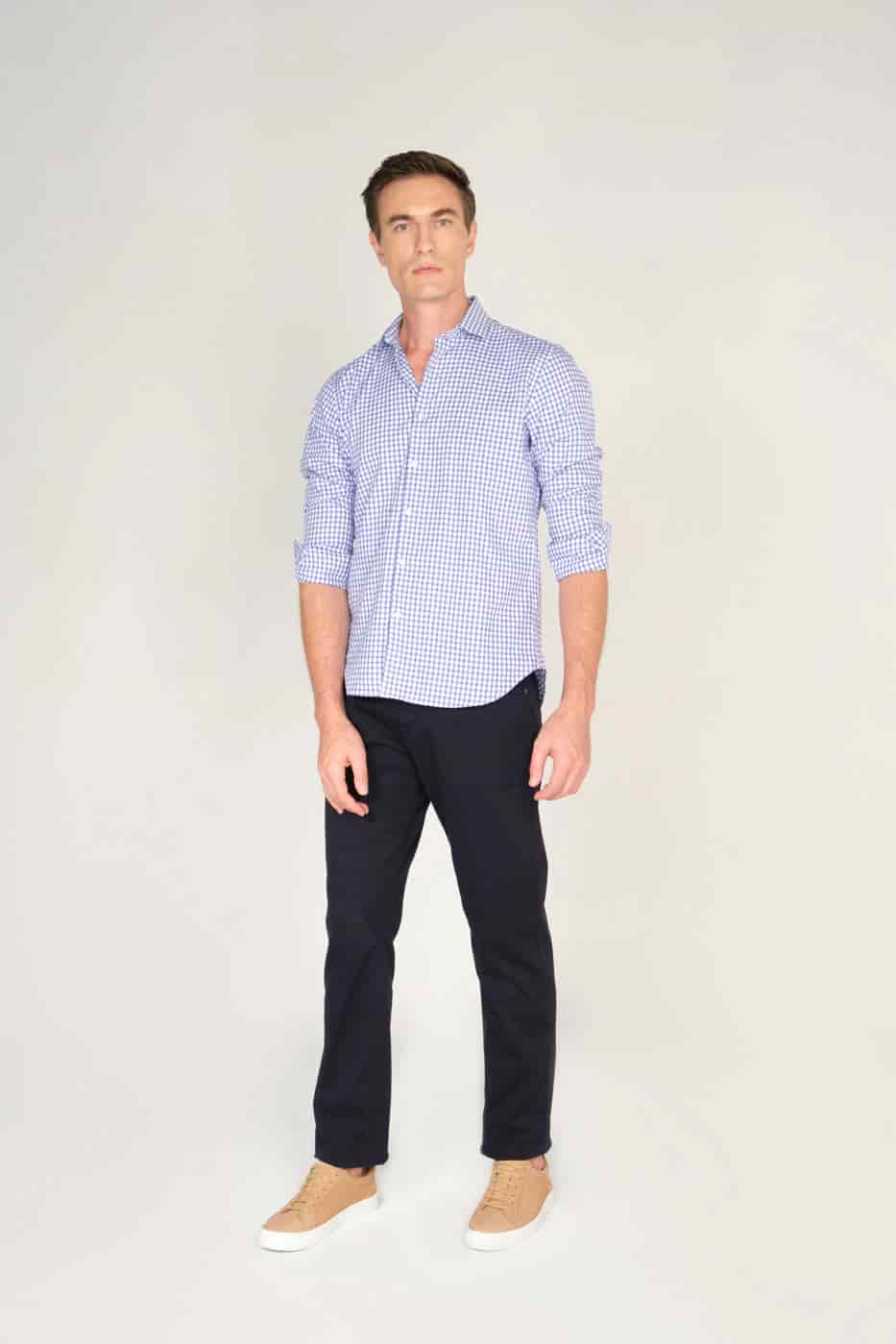 Camisa Classic Algodón Azul Cuadros - miniatura 3
