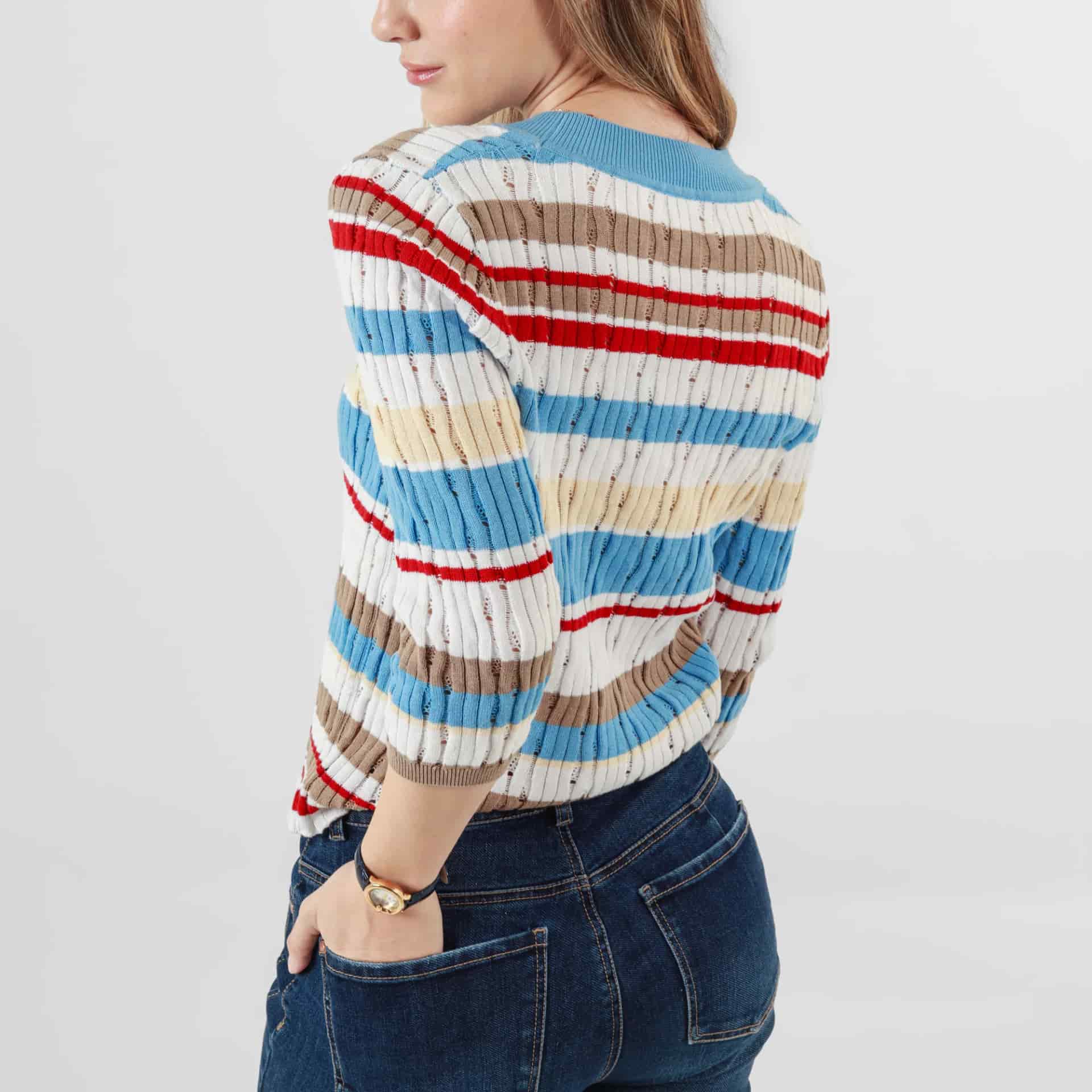 Sweater Cuello Redondo Manga Al Codo - miniatura 12