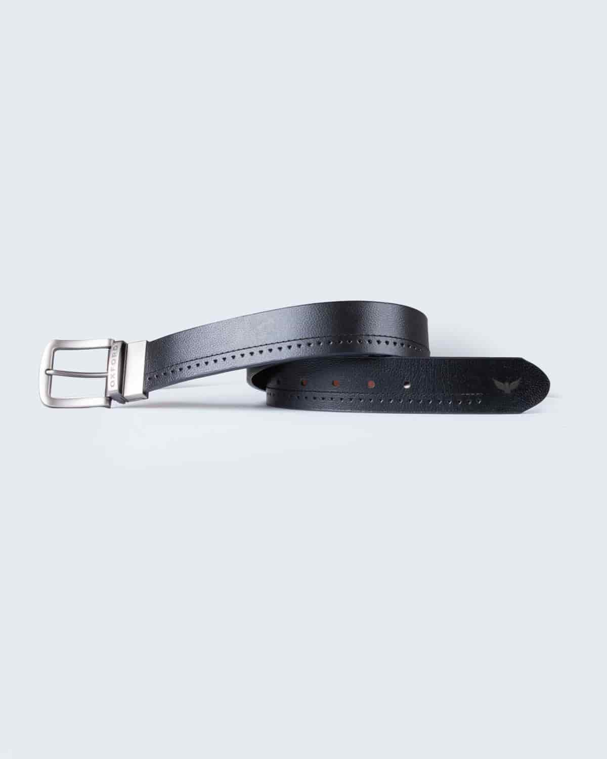 Cinturon doble faz negro para hombre - miniatura 2