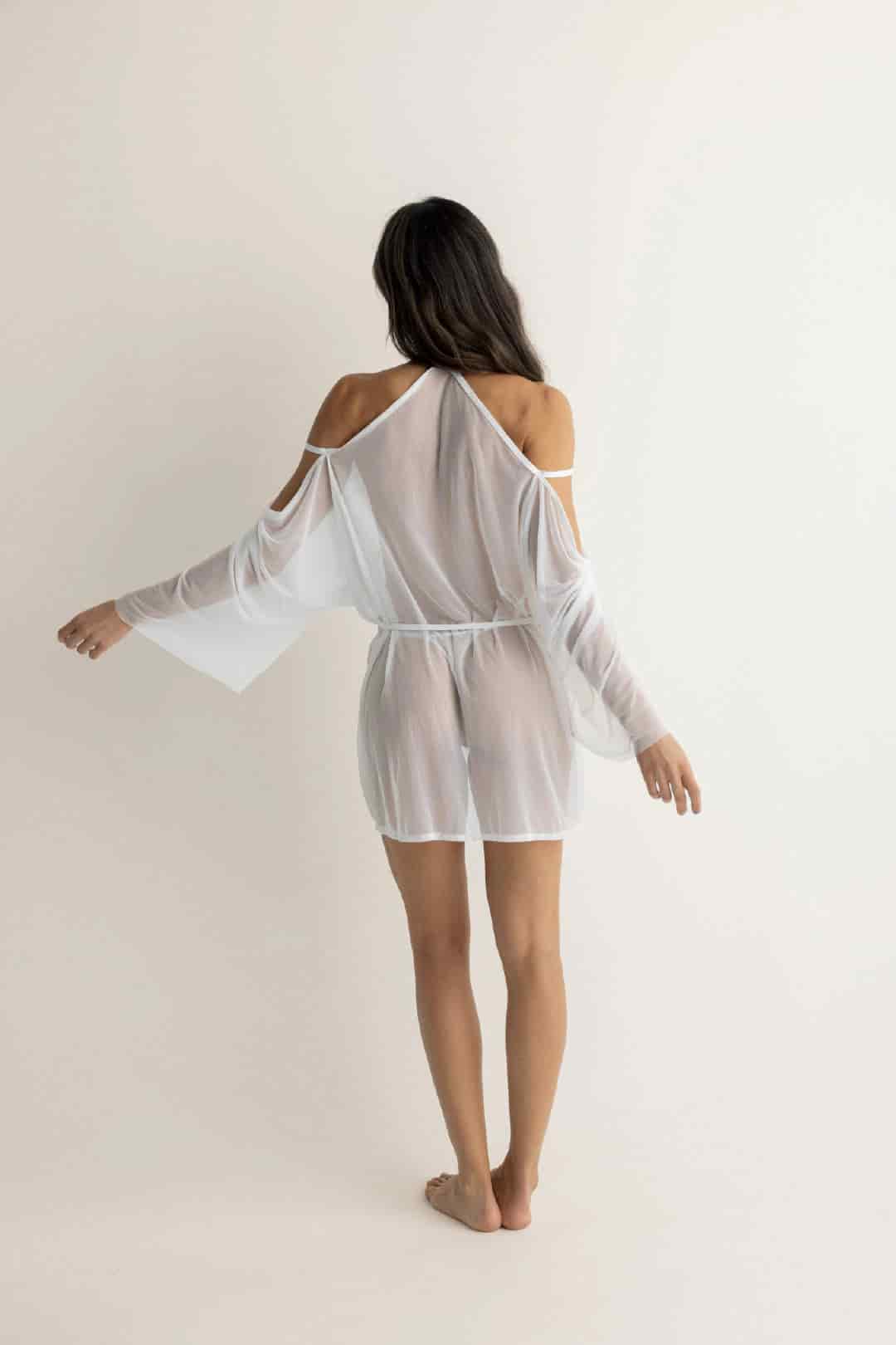 KIMONO VOILE MARFIL - miniatura 4