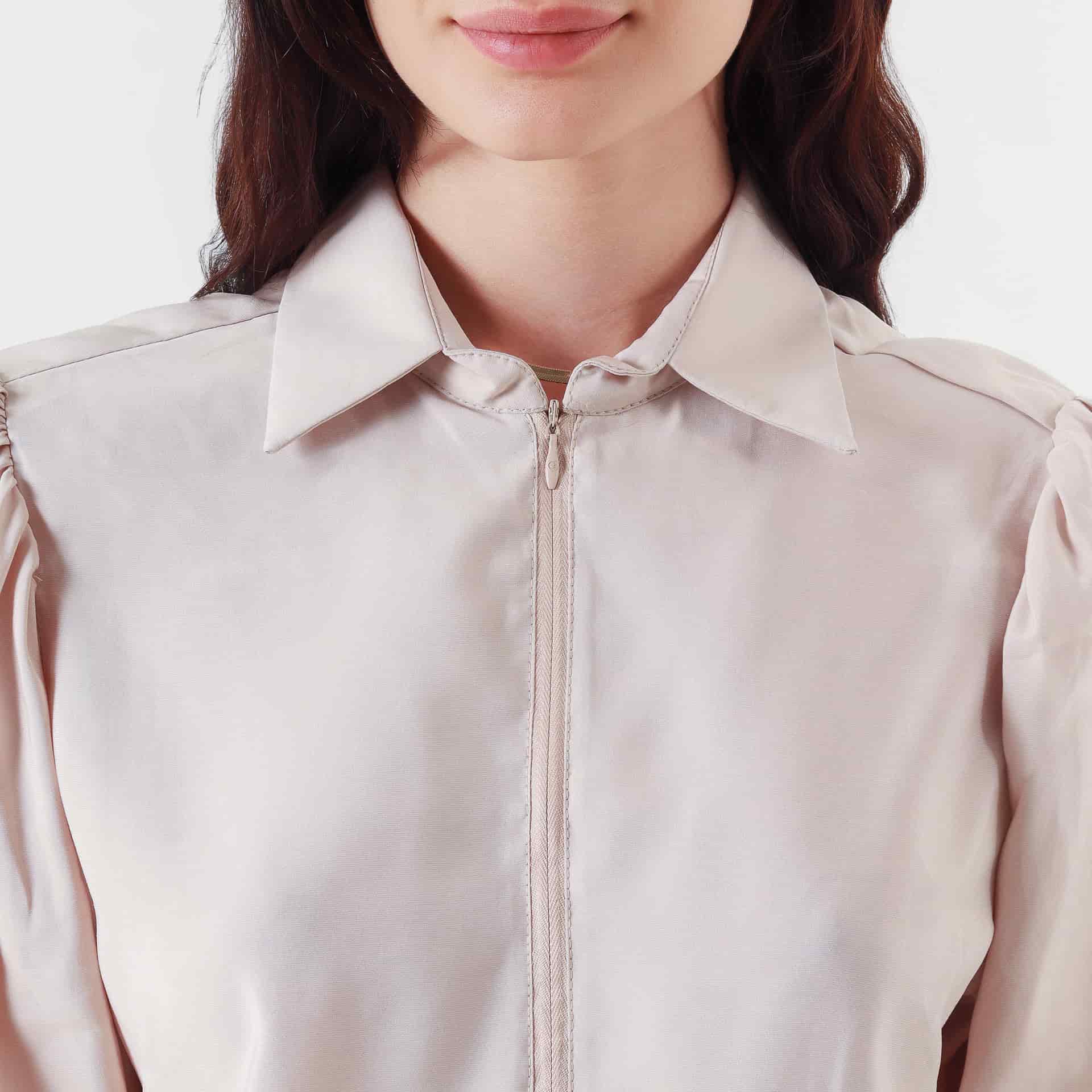 Blusa Cuello Camisero Manga Larga - miniatura 6
