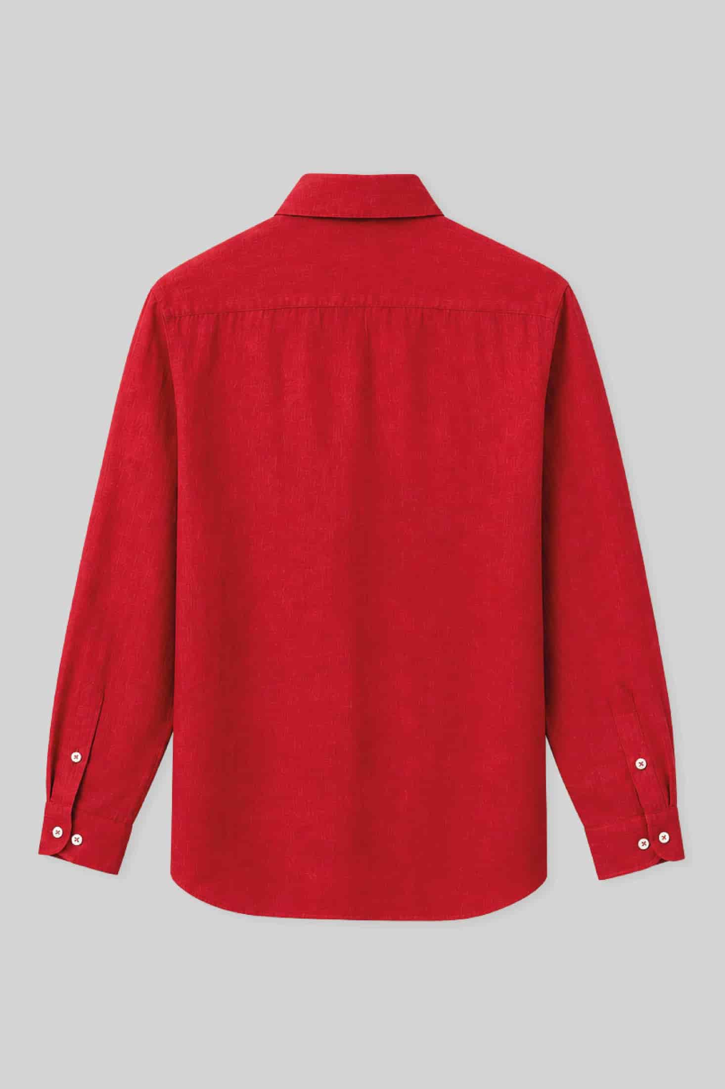 Men's linen shirt equestrian red - miniatura 3
