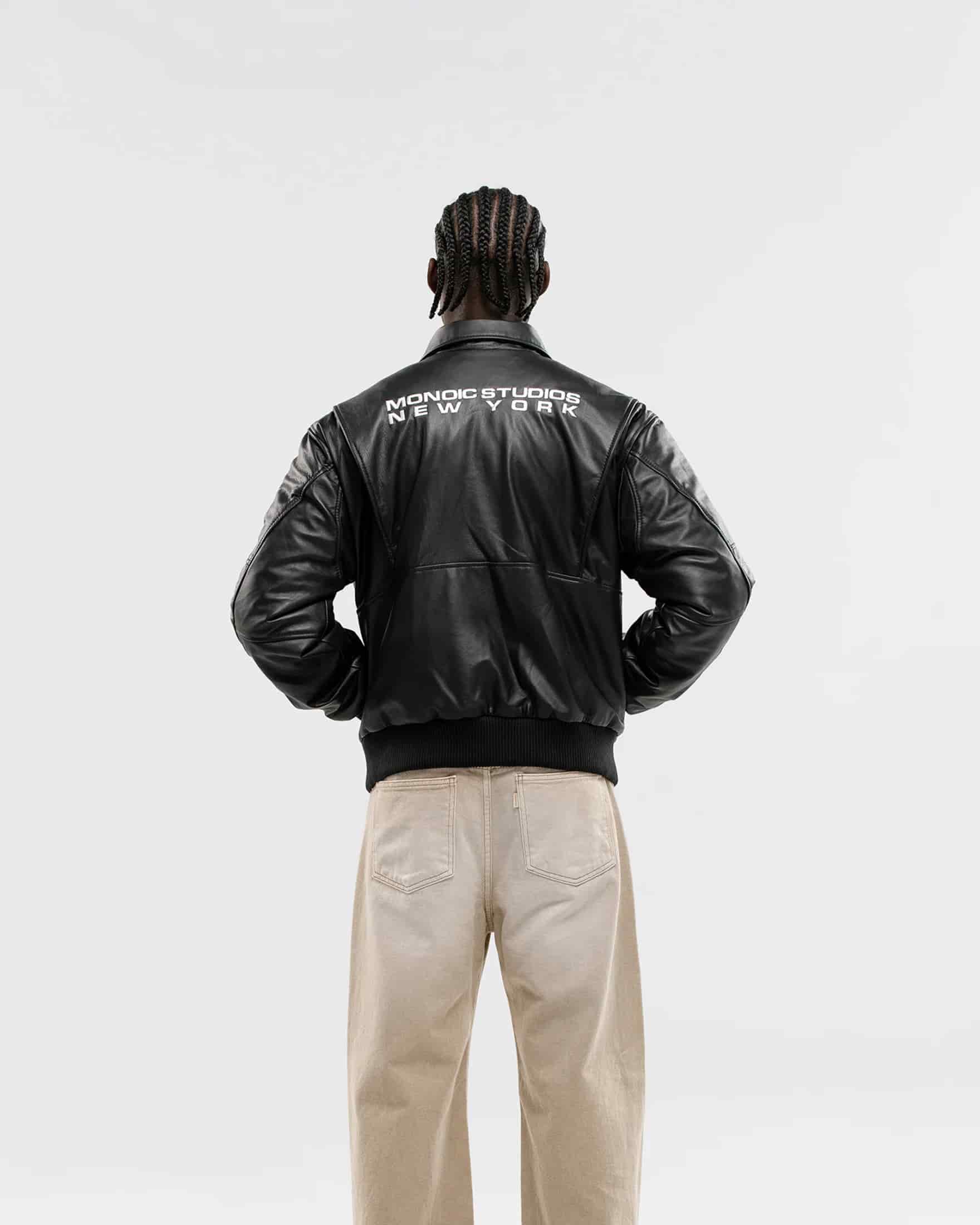 Edición Limitada | Chaqueta de Cuero Aviador - Negro - miniatura 13
