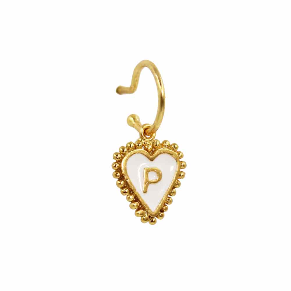 PreOrder Baby Hoops 9mm Letra Heart Plata - miniatura 42
