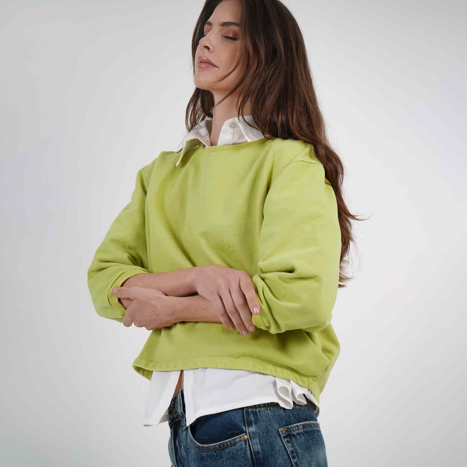 Buzo sudadera cuello redondo manga 3/4 - miniatura 1