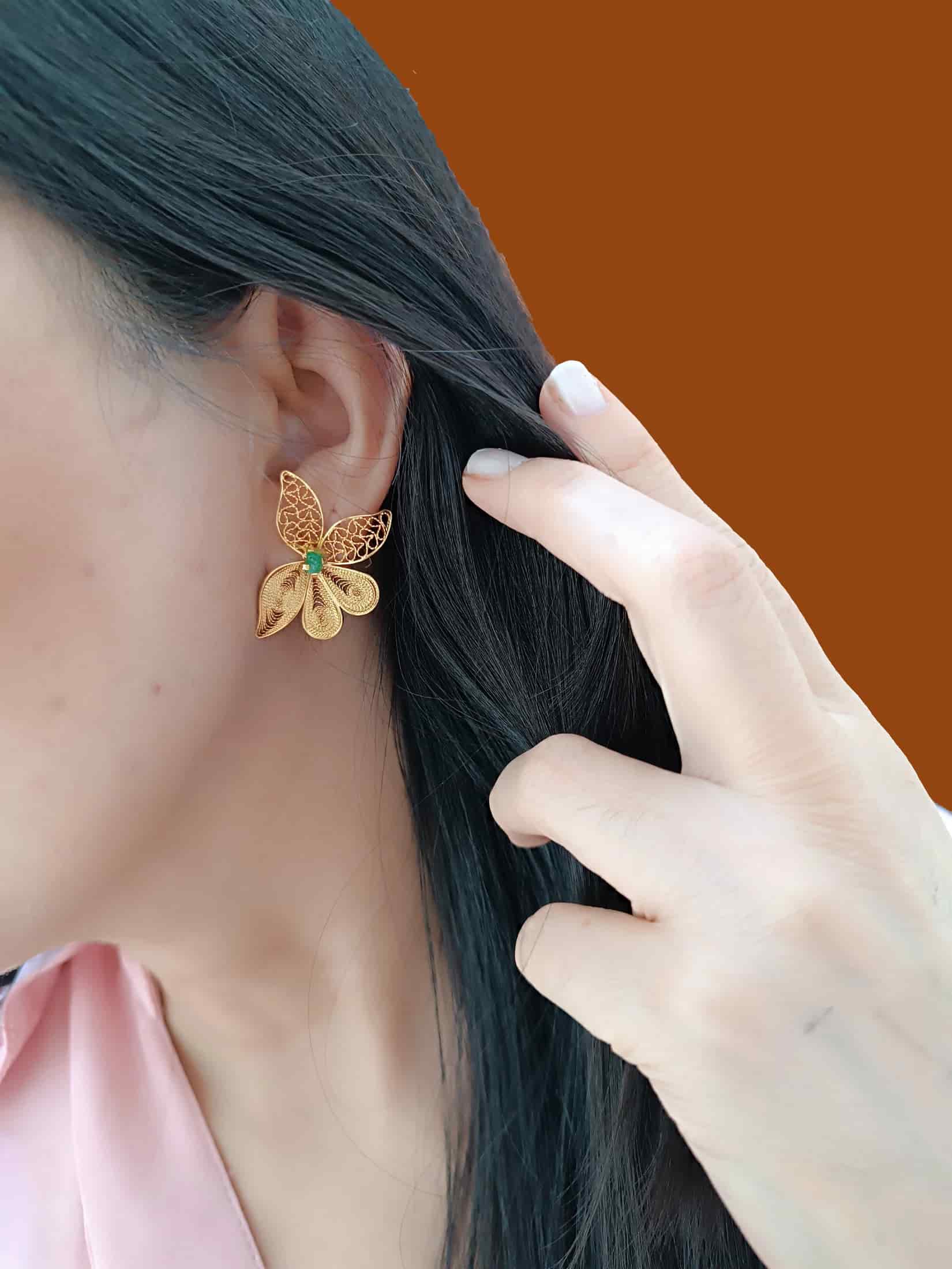 Aretes filigrana topo Imperial - miniatura 6