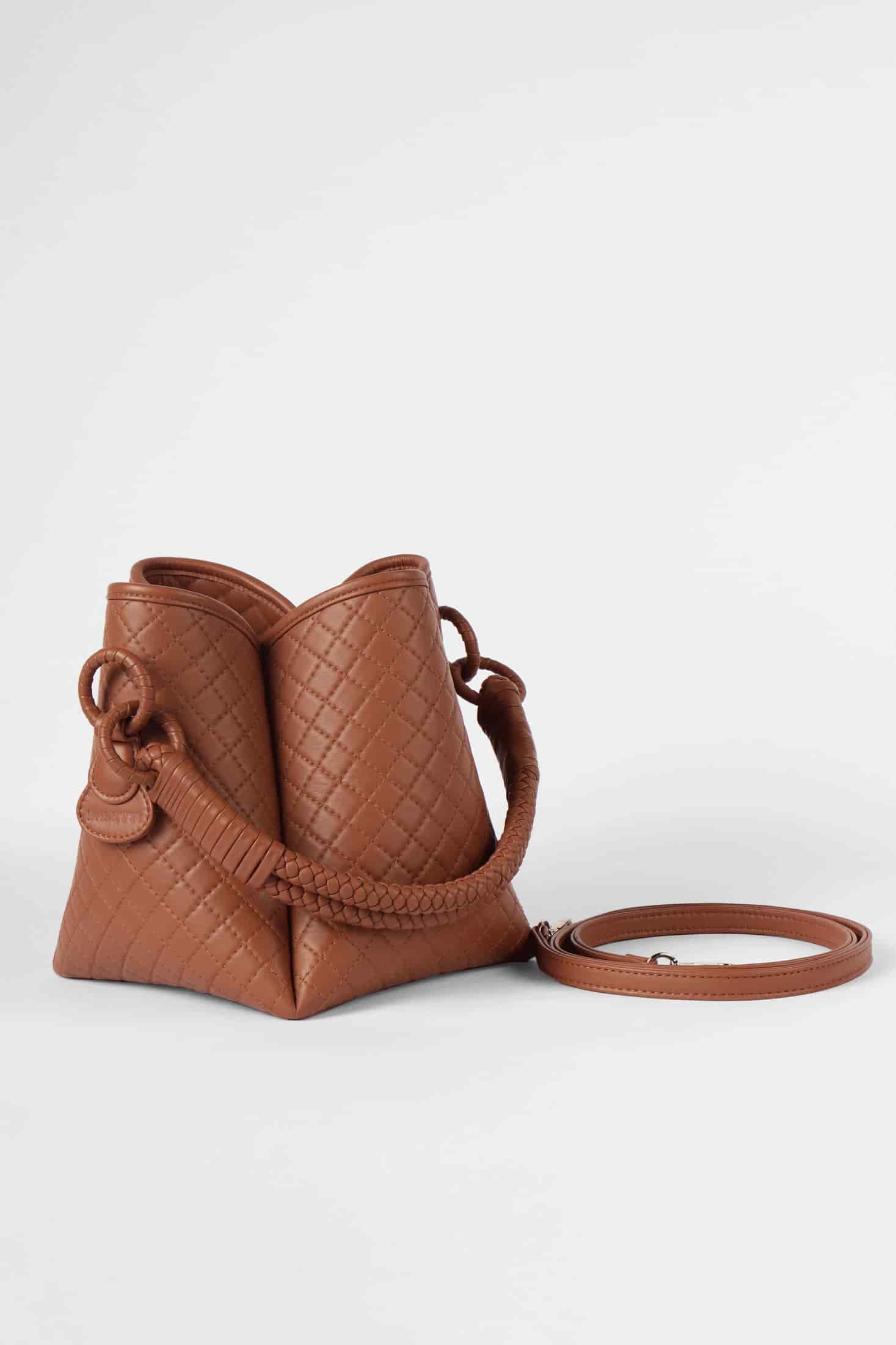 Tulip Bucket Bag, Brandy. - miniatura 4