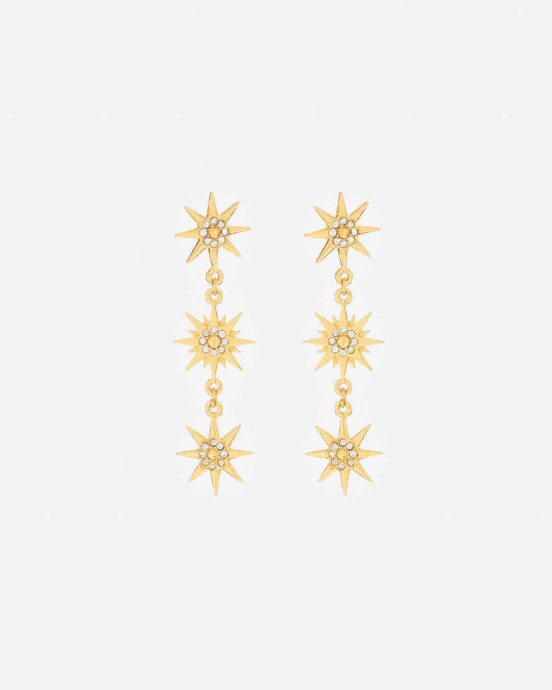 Aretes Estrellas Cristales X3 - miniatura 2