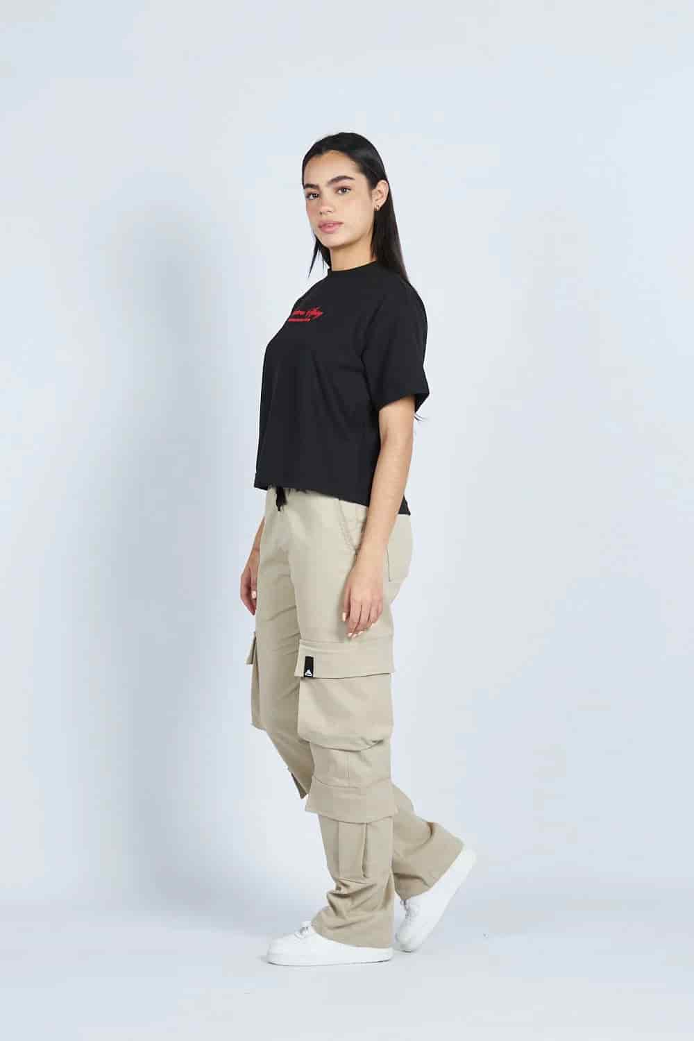 Pantalón jogger cargo bota recta 8 bolsillos  CAQUI | Drop 03 | - miniatura 5