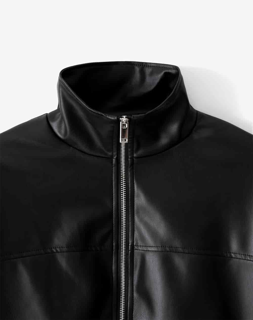 Chaqueta oversize sin capucha negra mujer - miniatura 7