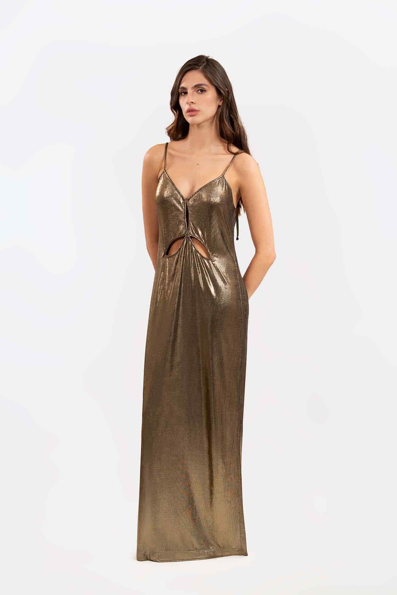 Vestido Maeva Dorado - miniatura 3