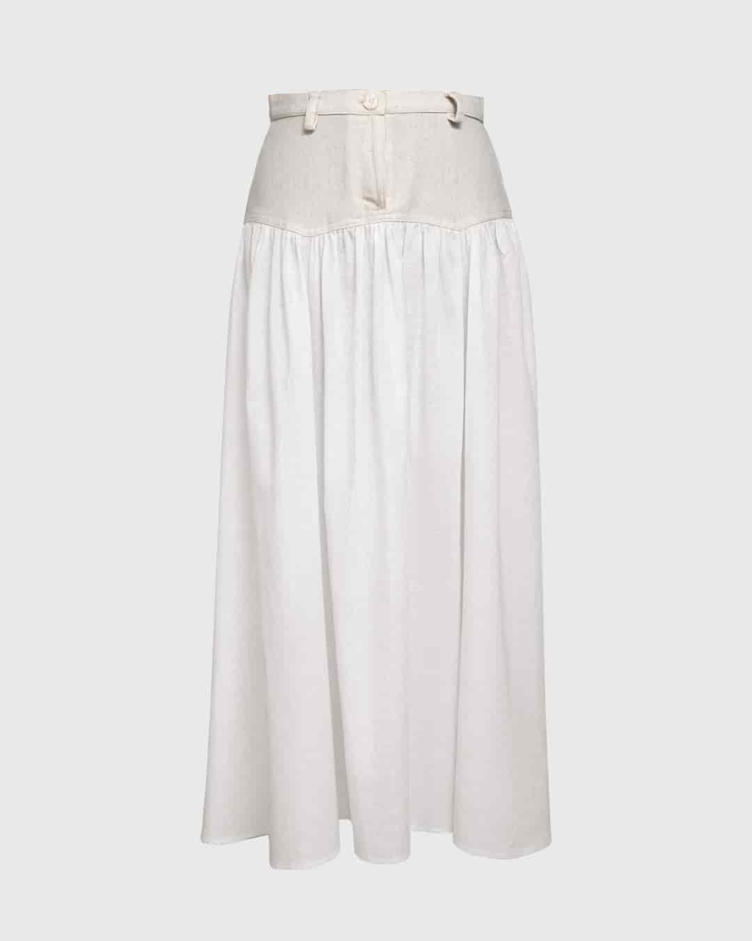 SAND STRIPE SKIRT (IVORY) - miniatura 1