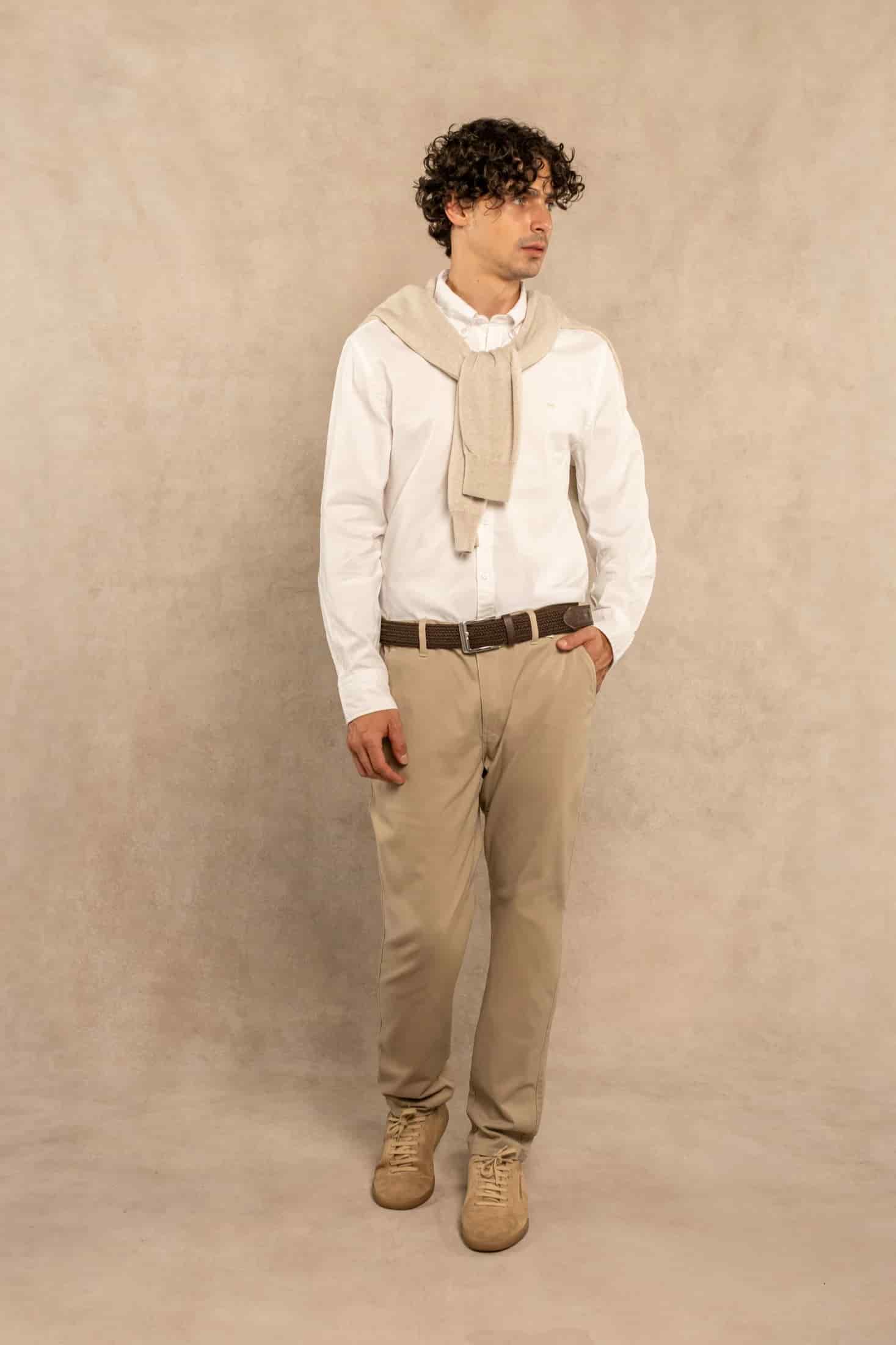 Camisa Antimanchas Oxford Blanco Logo Combinado - miniatura 2