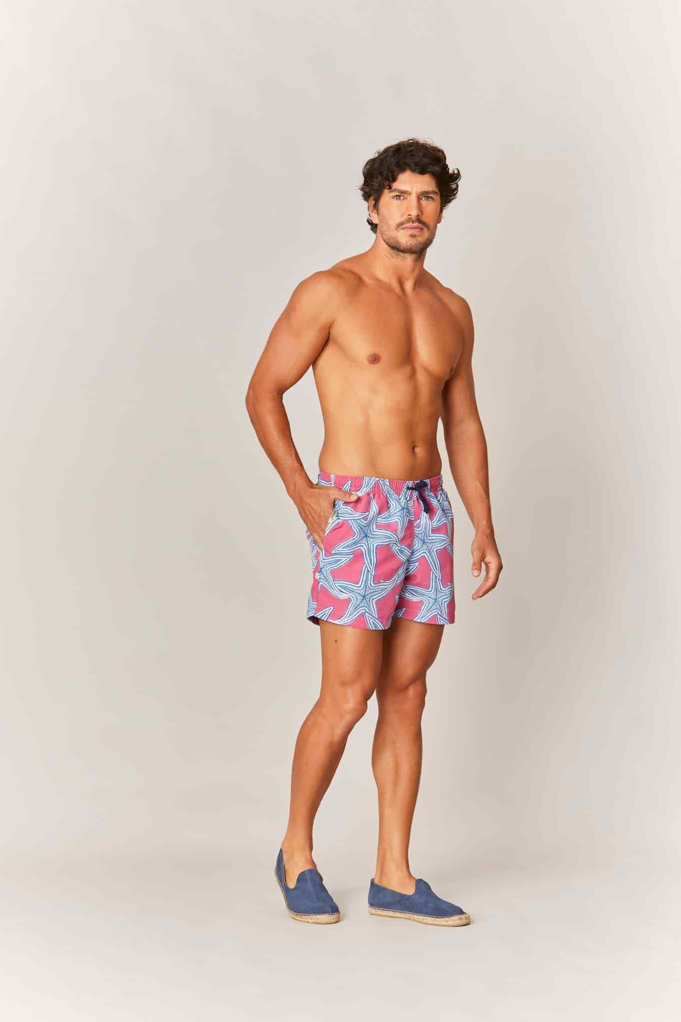 Men's star fuxia swim trunk - miniatura 2