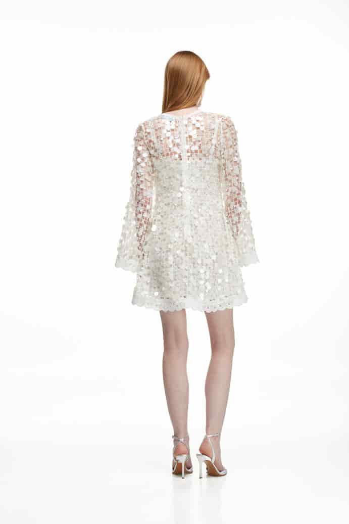 ECLIPSE MINI DRESS WHITE - miniatura 4