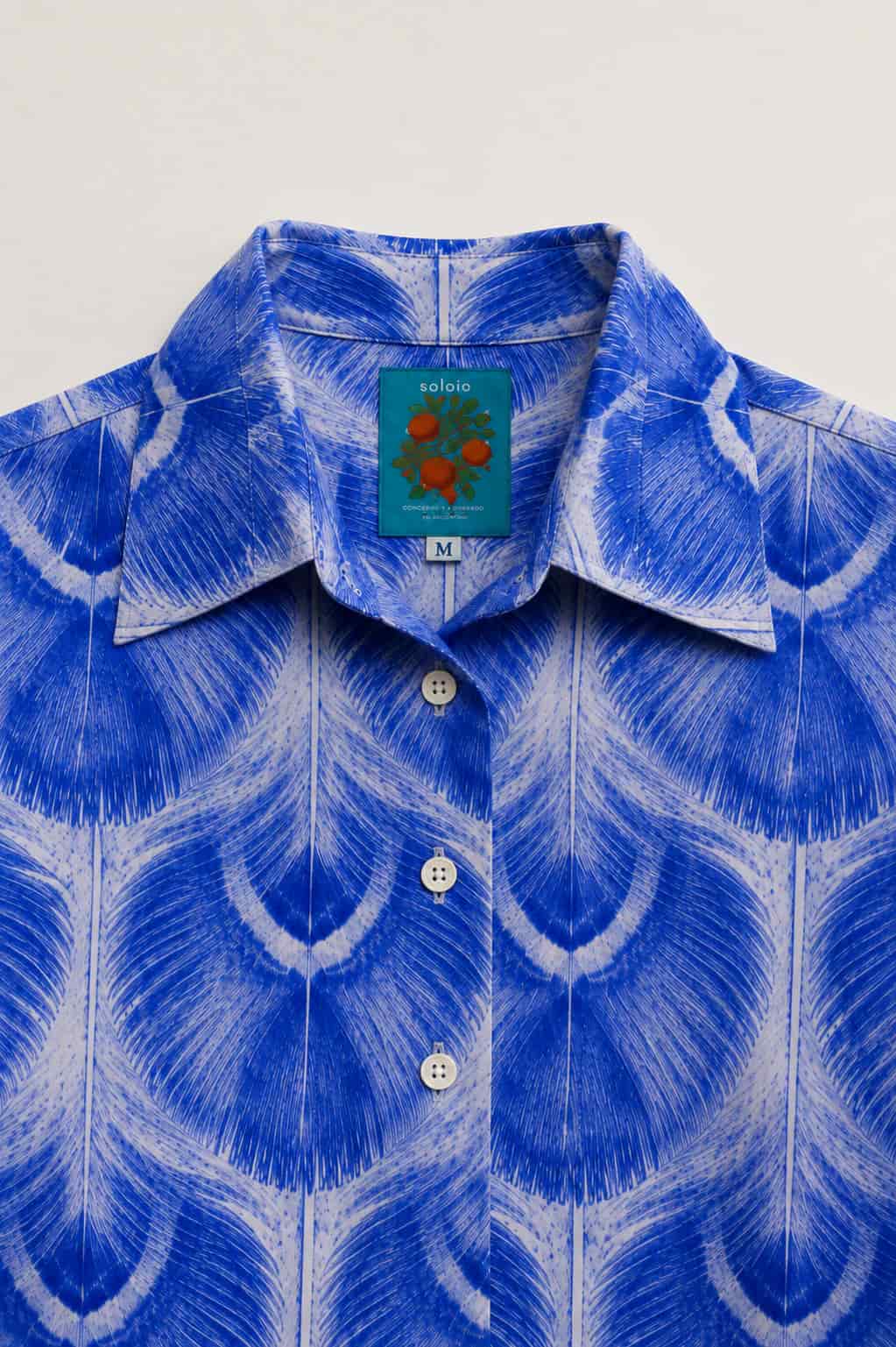 Women's Aridis linen shirt dress blue - miniatura 4