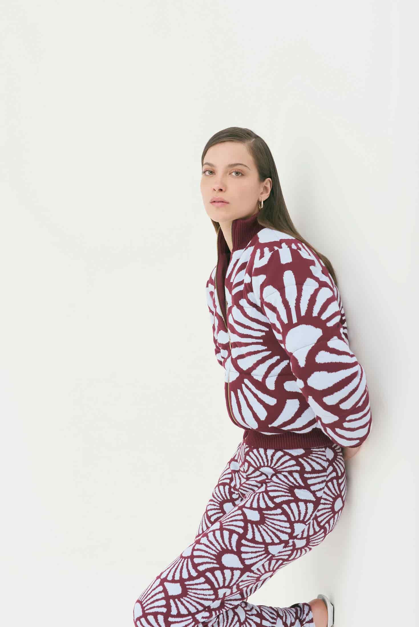 Bomber Jacket Venus Vinotinto-Celeste - miniatura 3