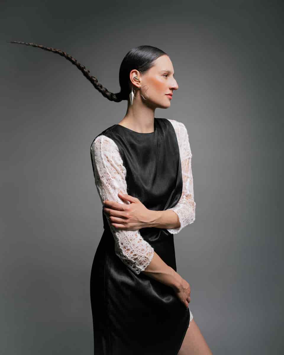 NUNO MESH FELT DRESS - miniatura 6