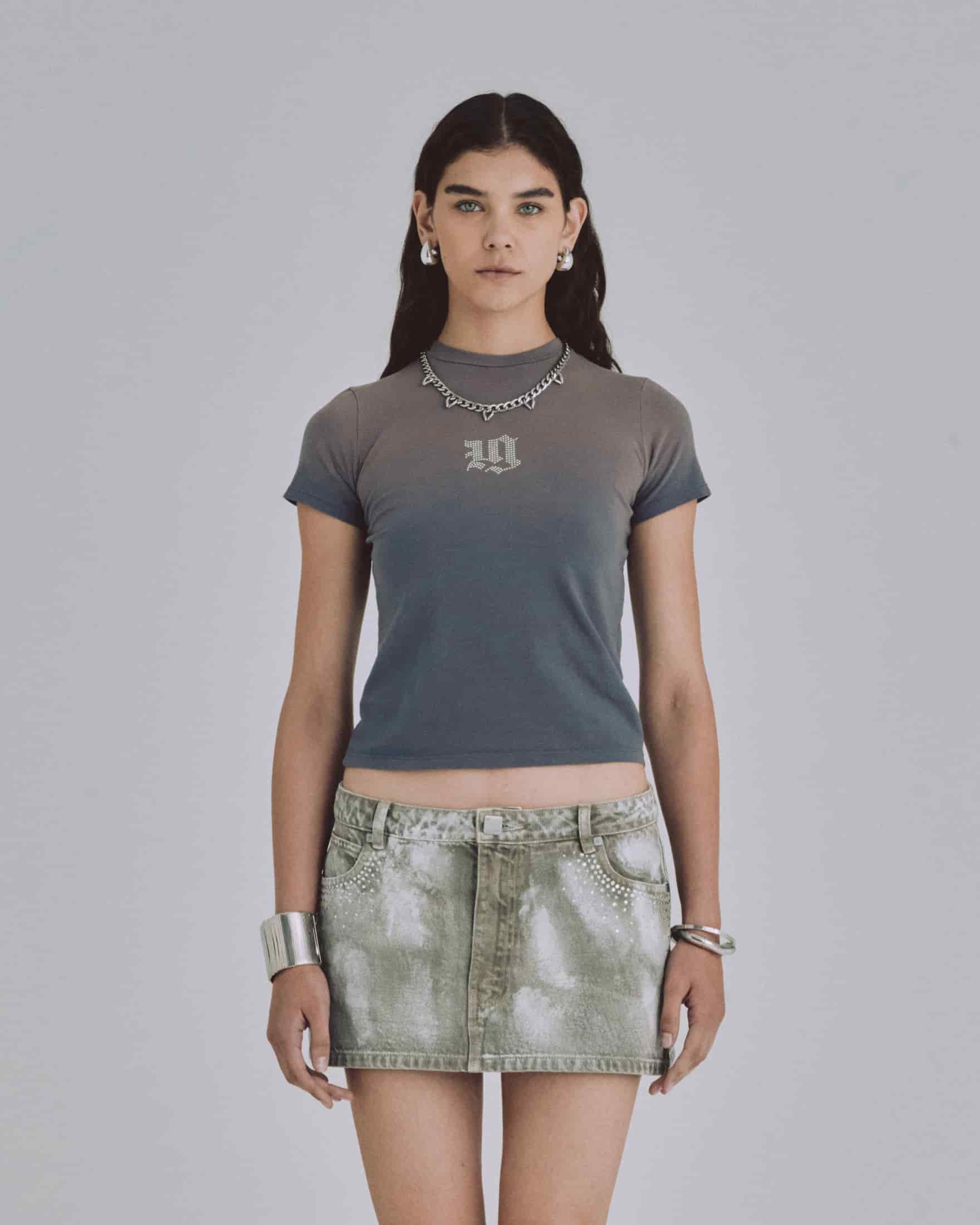 94' Gothic UG Long Baby Tee Faded Purple - miniatura 2