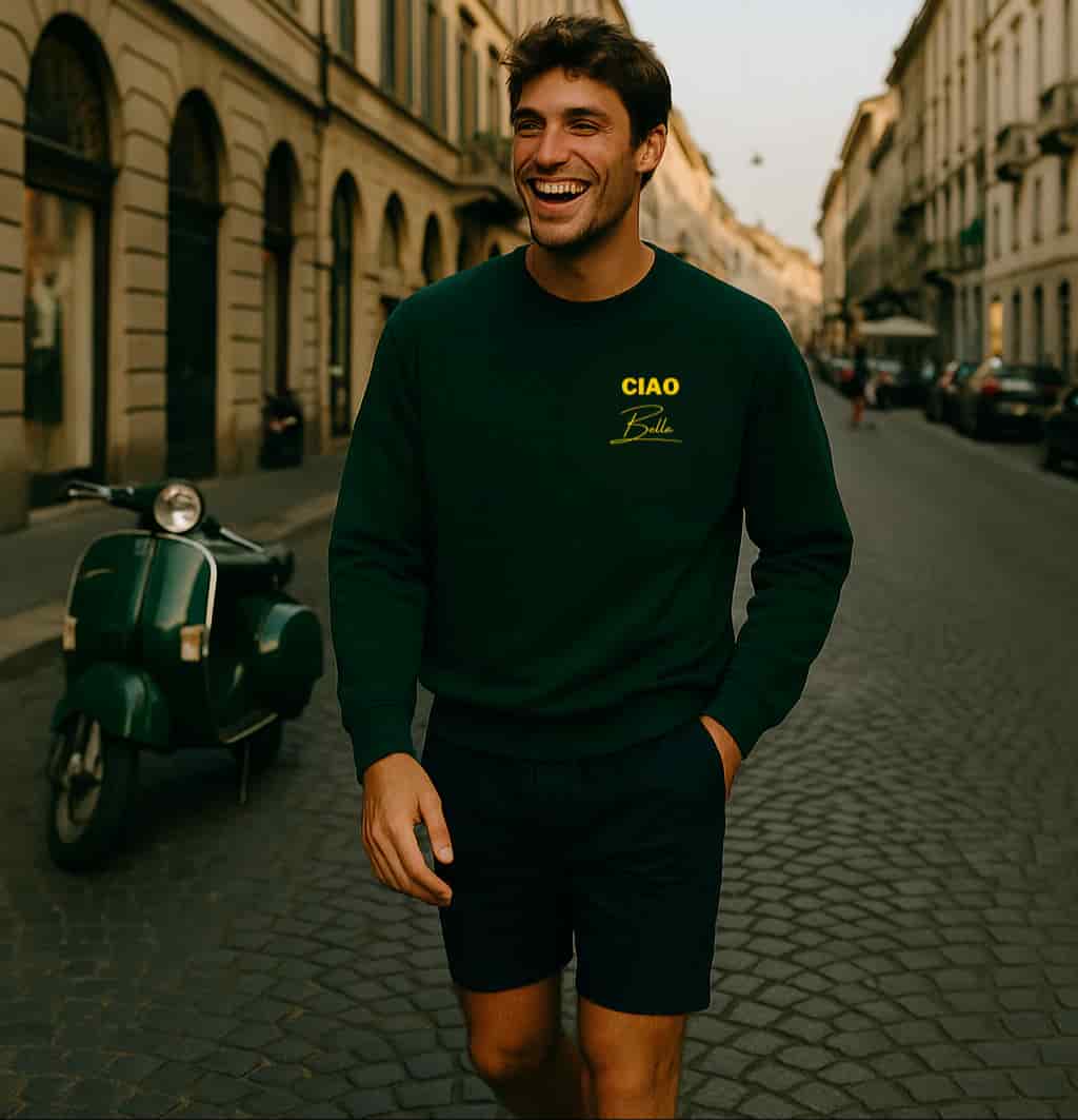 NUOVO Sweatshirt CIAO Bella - miniatura 1