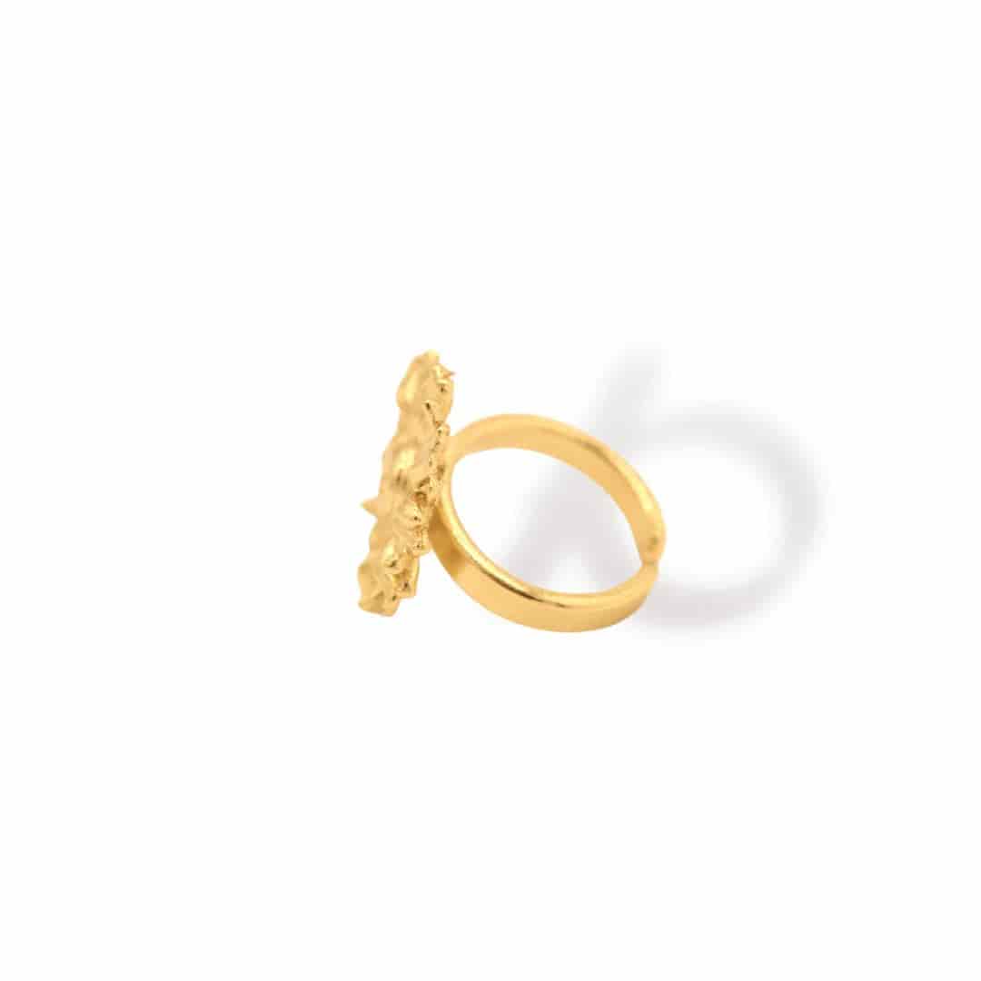 Anillo con flor de margarita mediana - miniatura 3