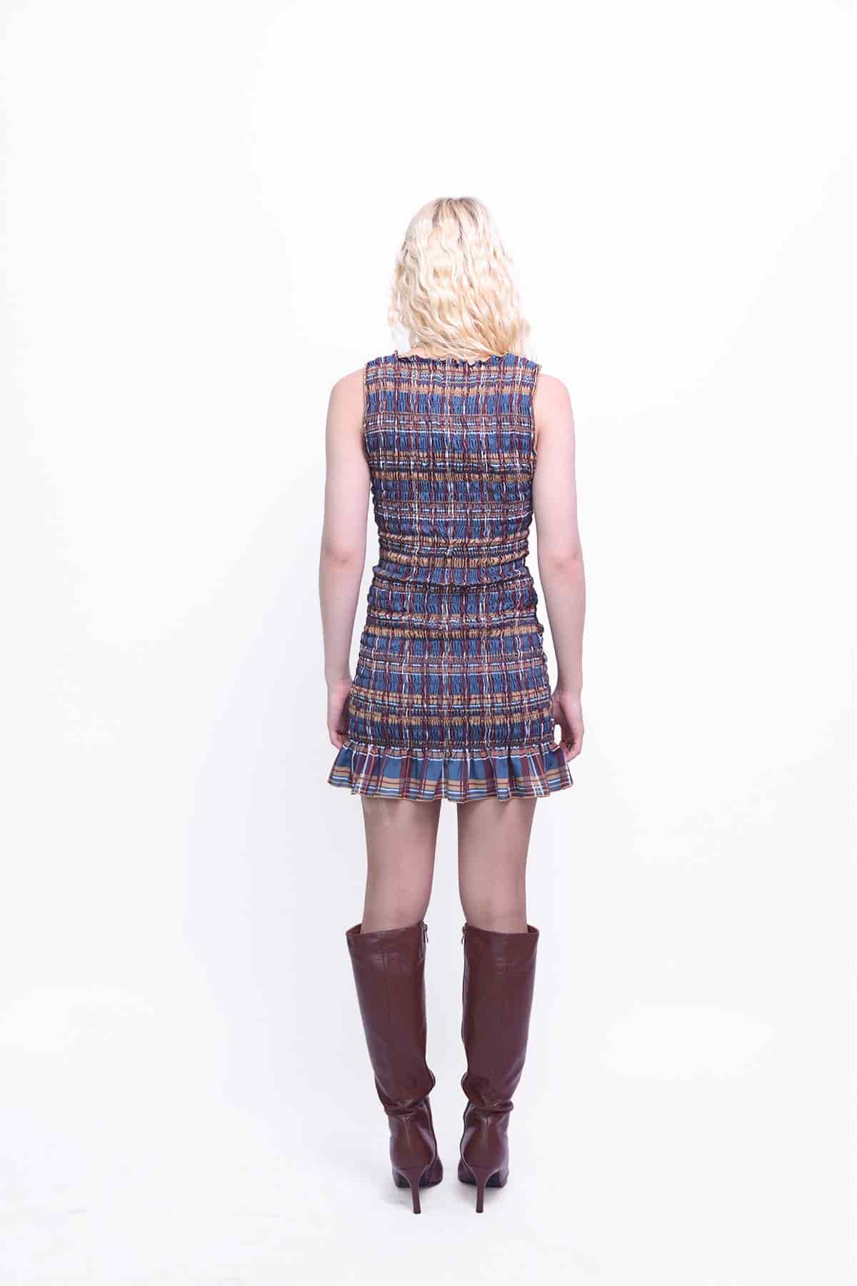 Ruched Mini Dress in Crossroads - miniatura 5
