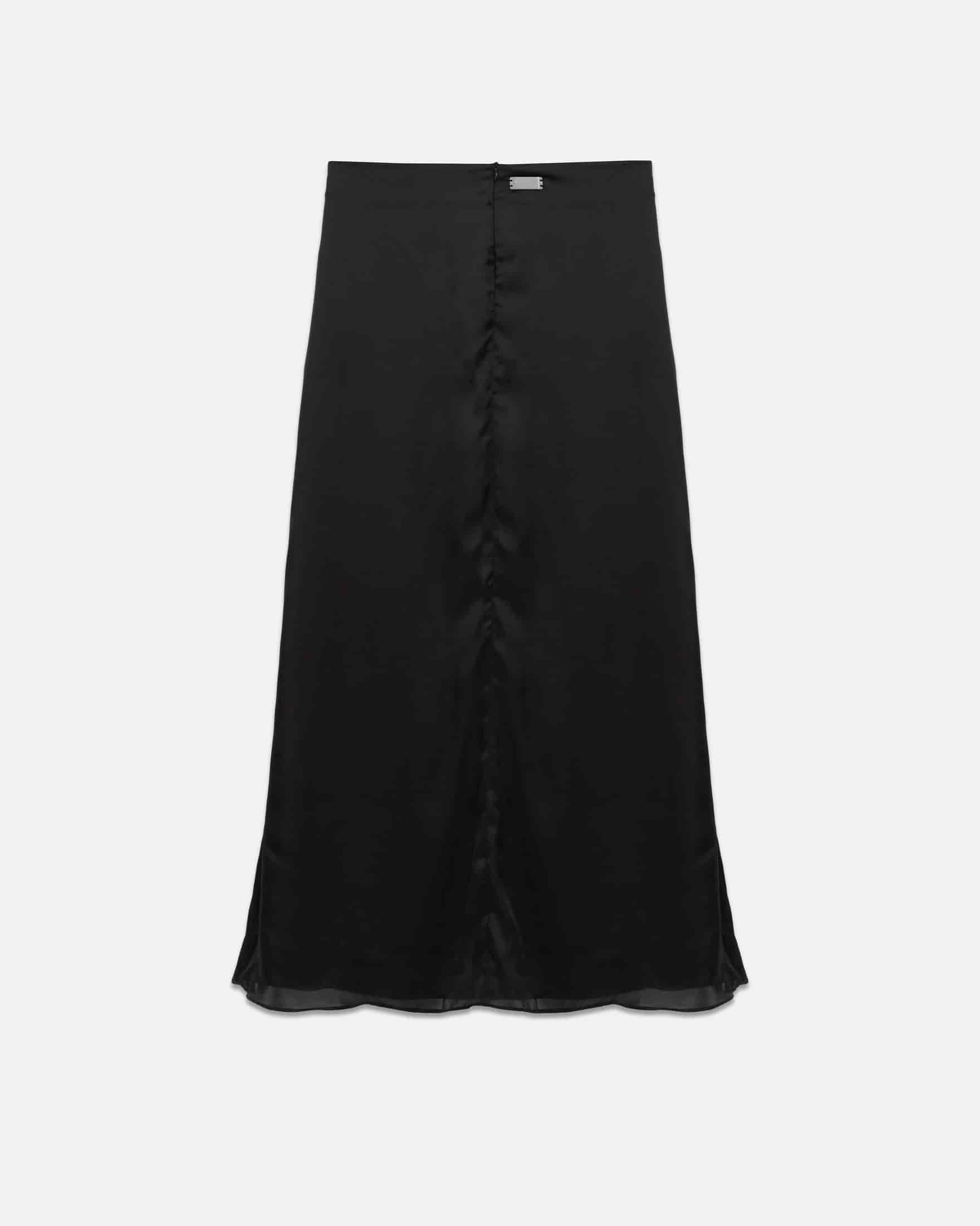 Basics Silk Long Skirt Black - miniatura 3