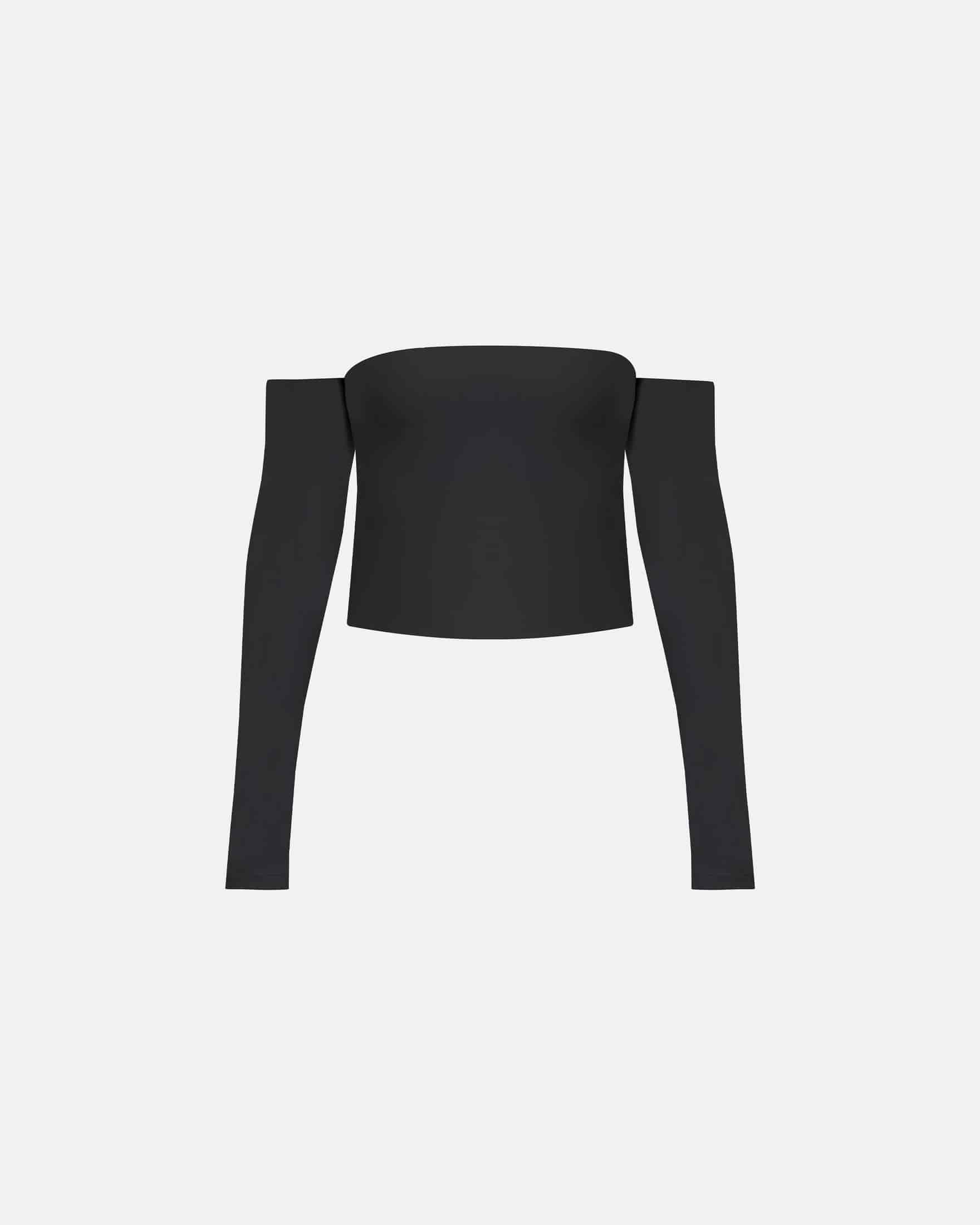 Basics Off Shoulder Long Sleeve Tops - miniatura 1