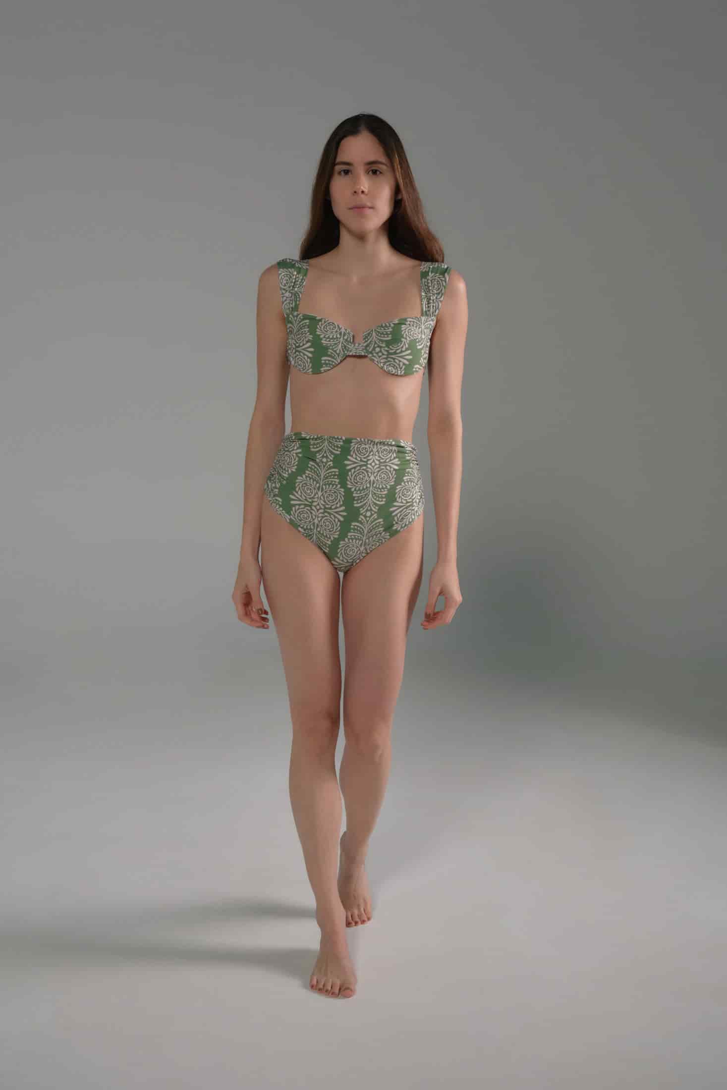 Sabina Top / Green Arabesque - miniatura 2