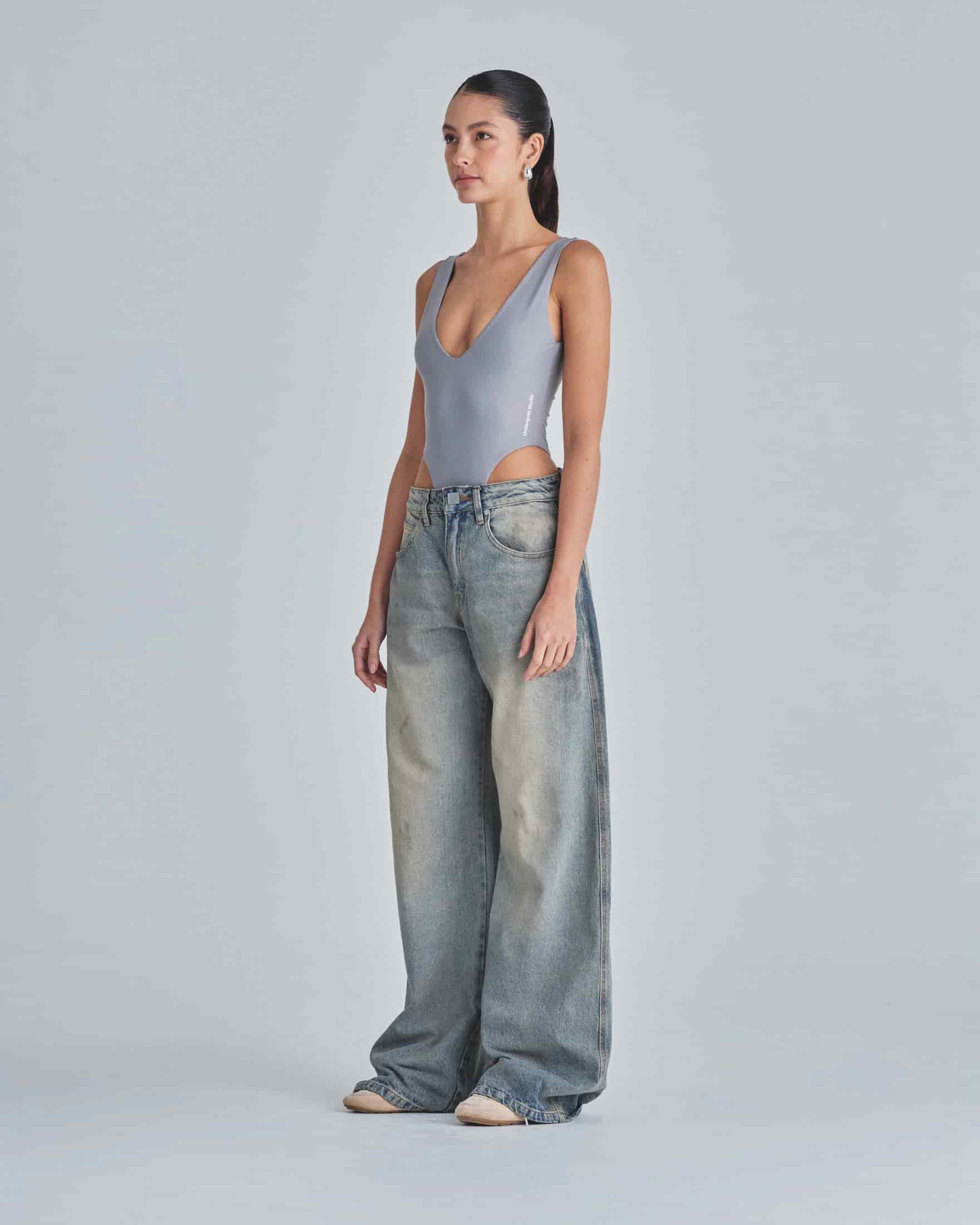 Line Basic V Neck Body Gray - miniatura 5