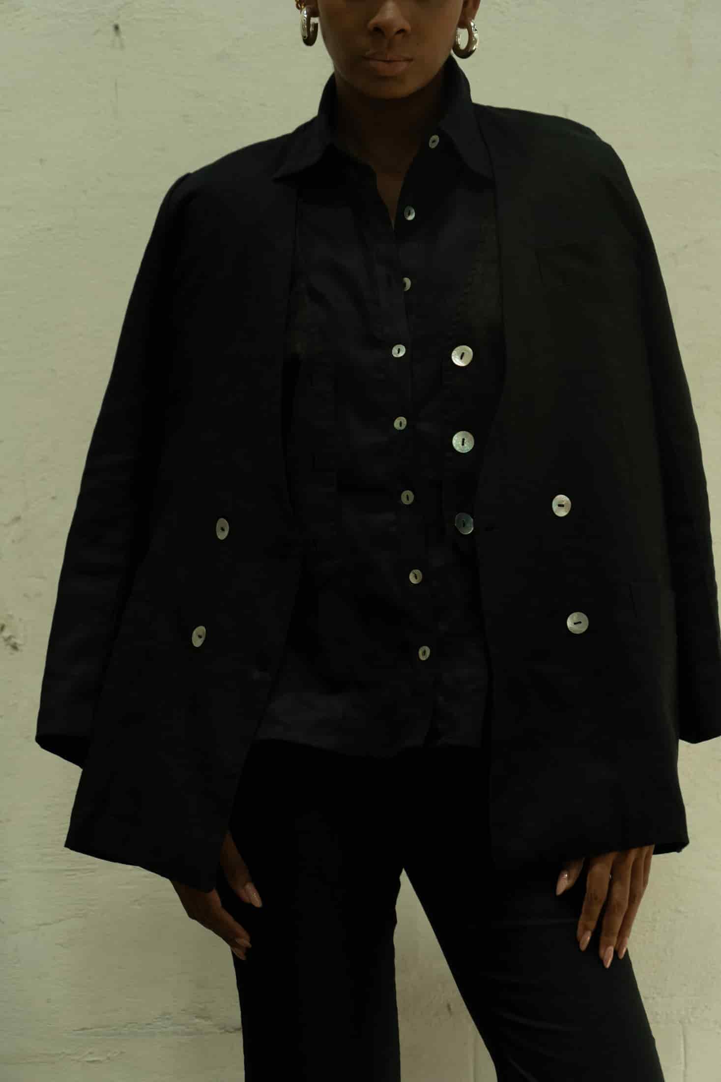 ELVAN BLAZER BLACK - miniatura 2