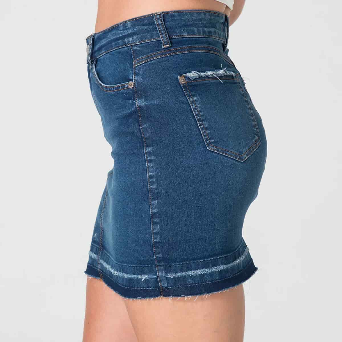 Falda Denim Corta Tego - miniatura 3