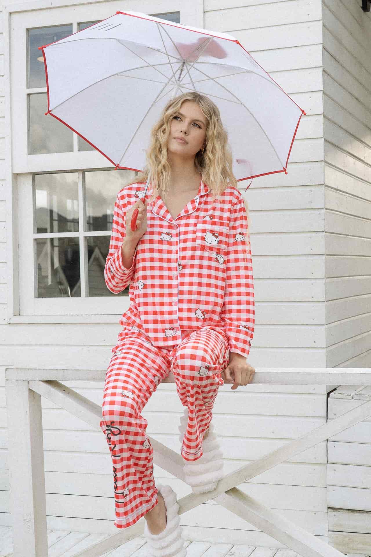 Set pantalon Amsterdam rojo con blanco - miniatura 1