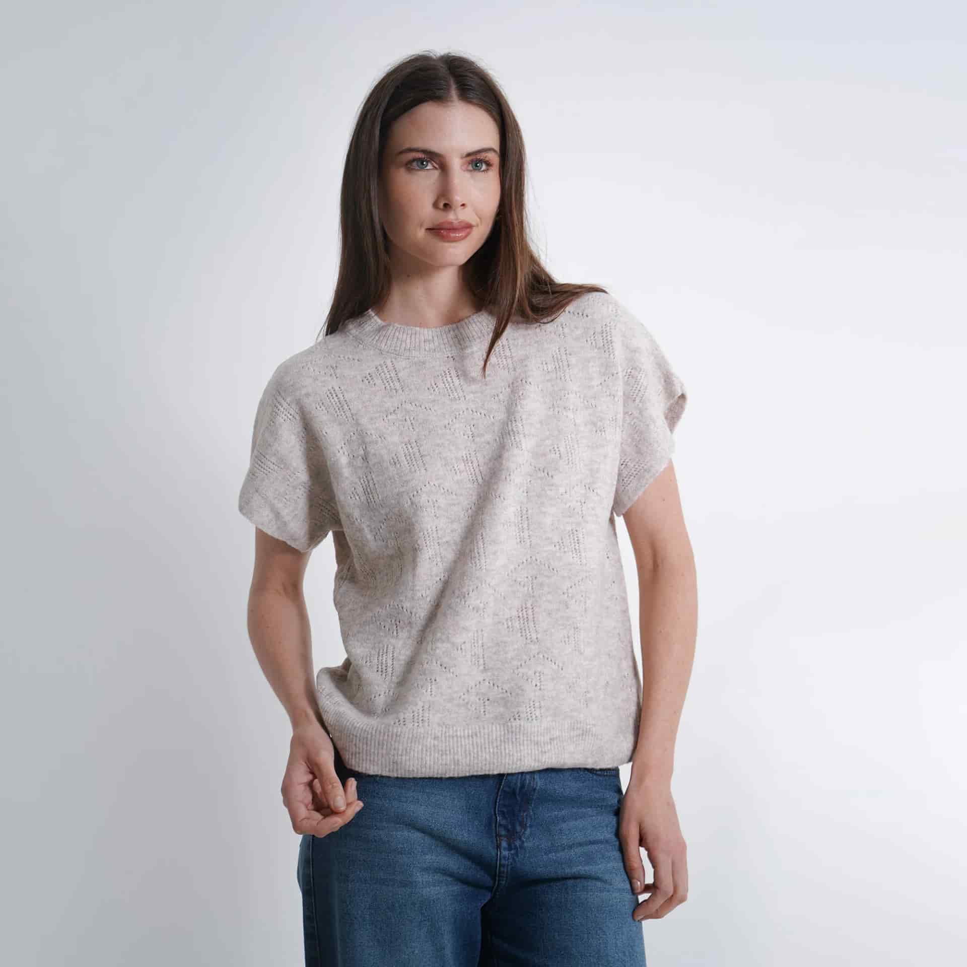 Sweater Cuello Redondo Manga Corta - miniatura 2