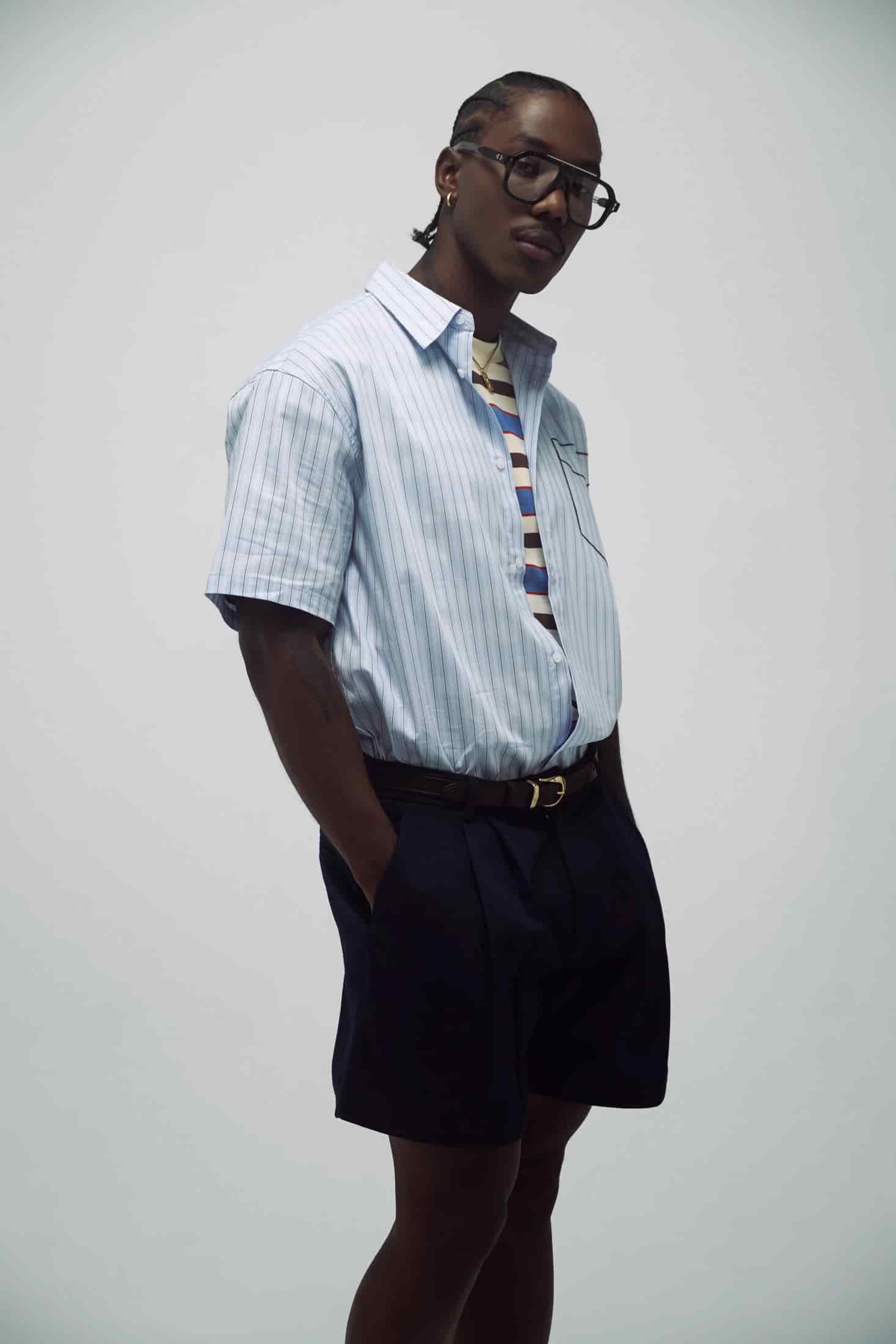 Camisa Bolsillo Bordado Azul - miniatura 4