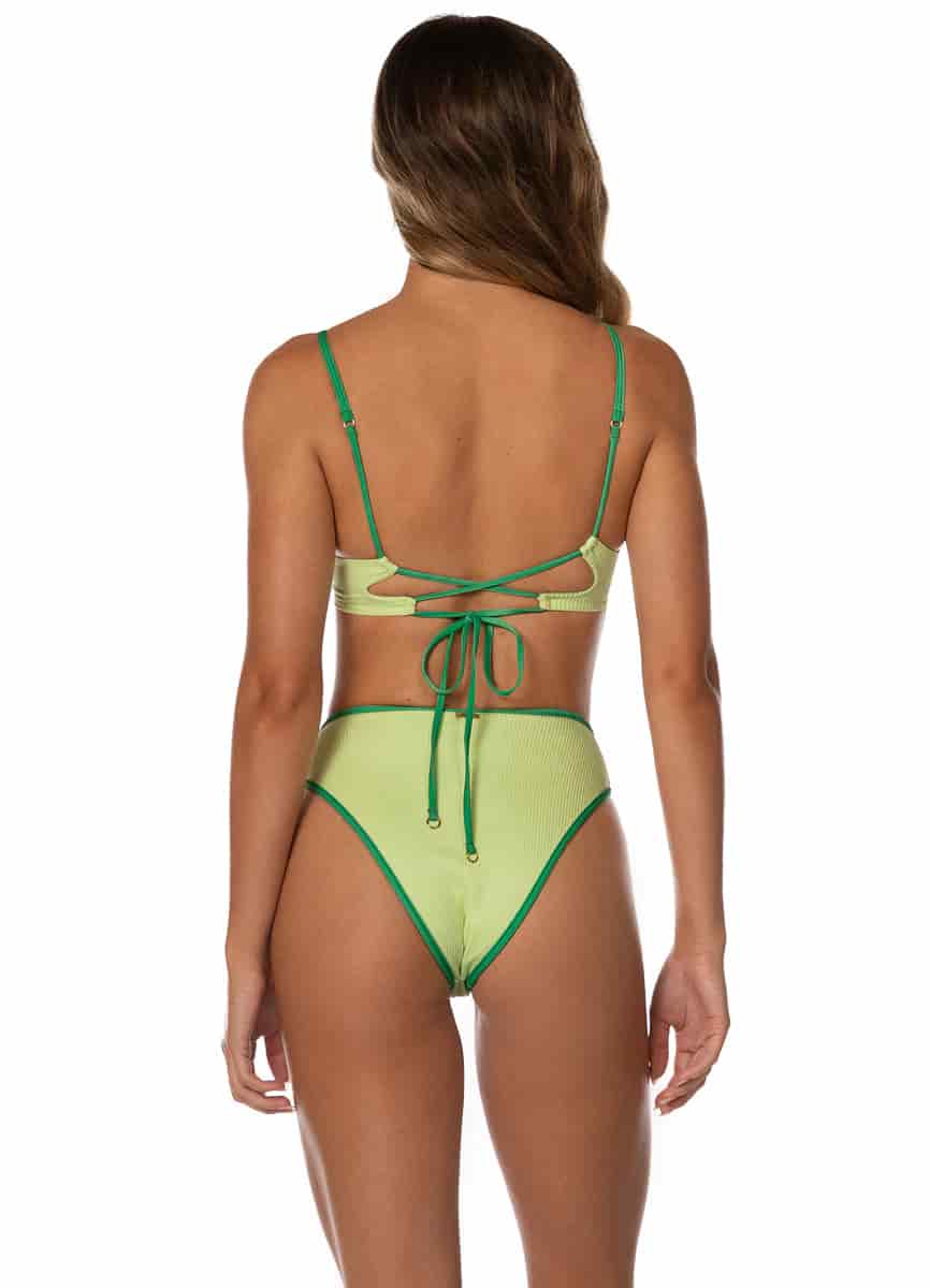 Maaji Green Symphony Sully High Rise Classic Bikini Bottom - miniatura 1