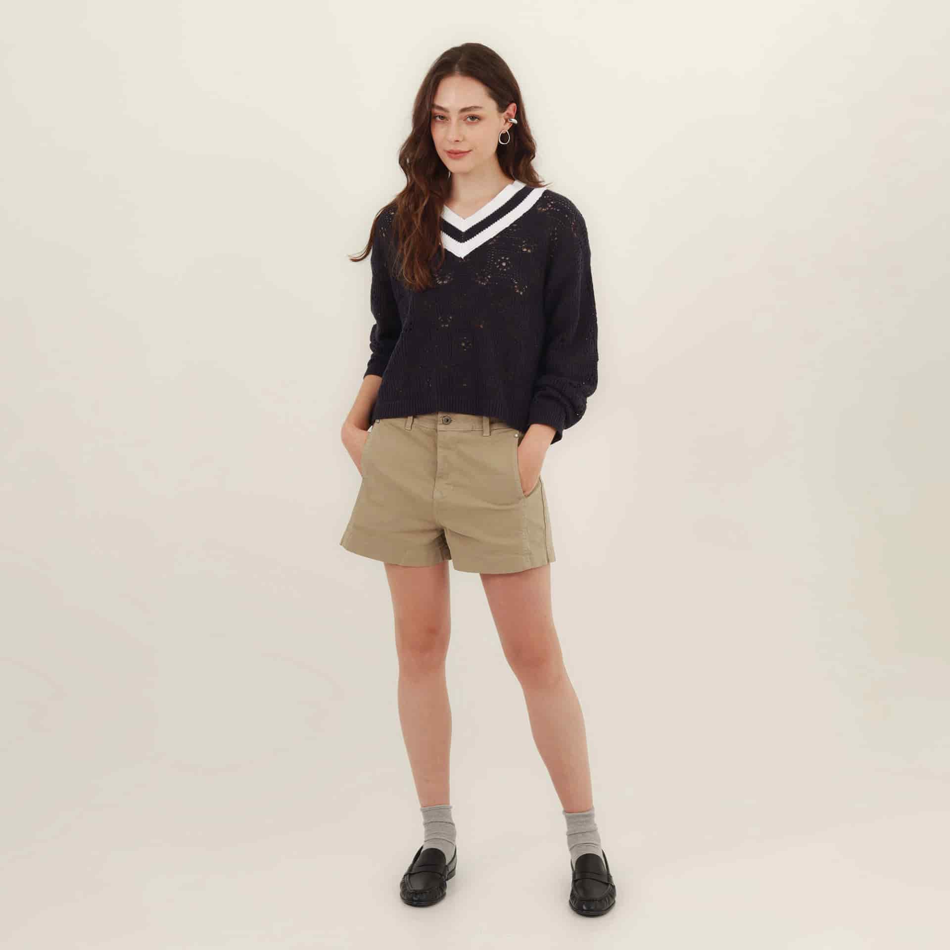 Sweater Cuello V Manga Larga - miniatura 2