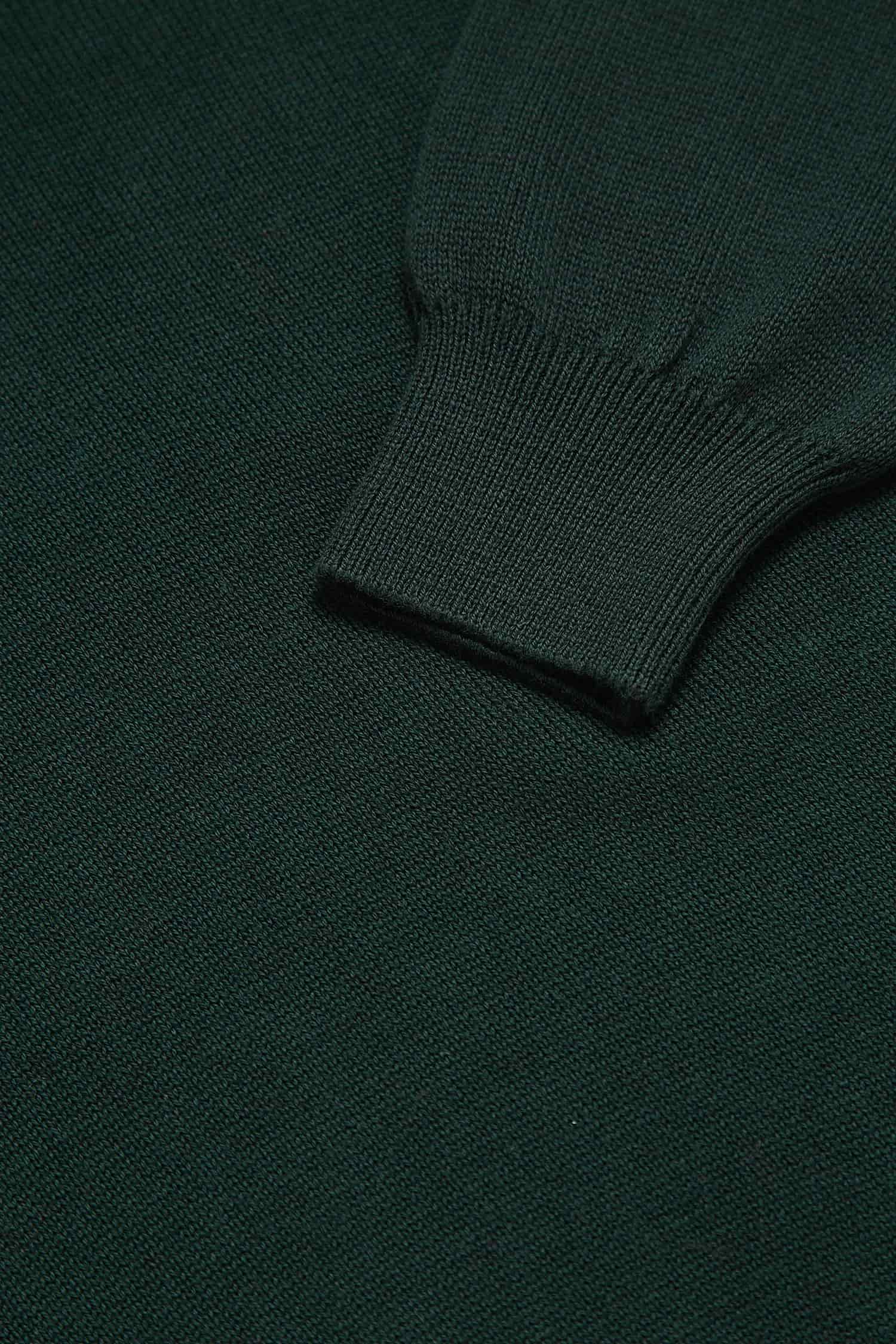 Saco Half Zip Algodón Verde Botella - miniatura 3