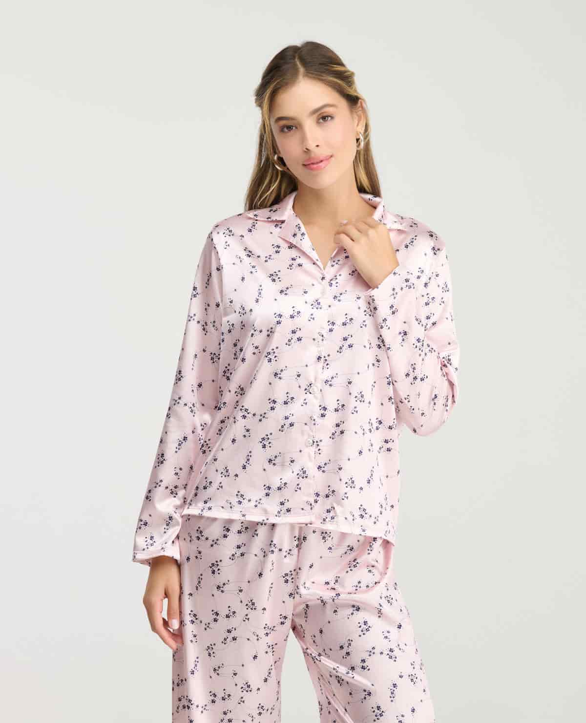 Pijama de Pantalón | Botones Frontales | Pretina Elástica - miniatura 1
