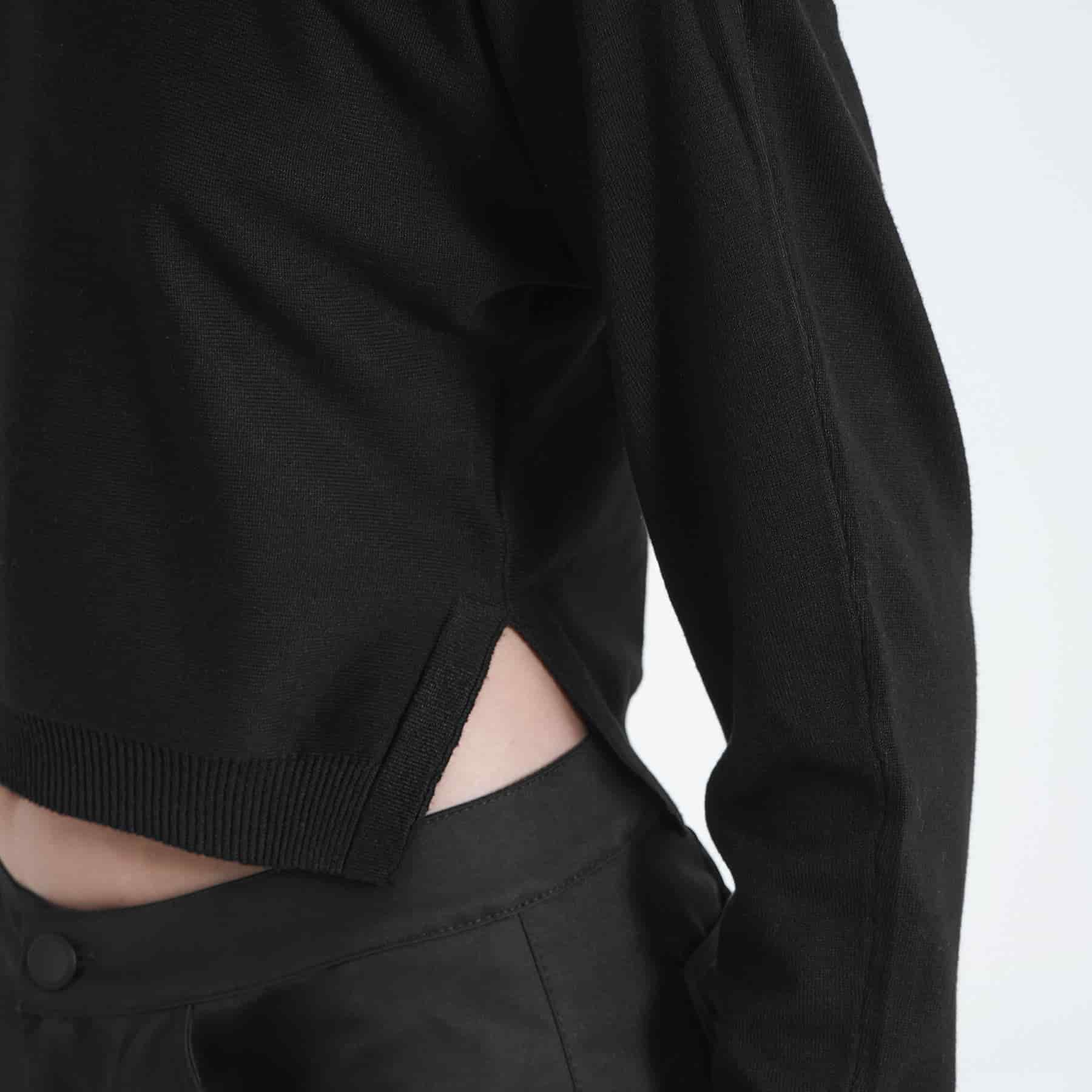 Sweater crop cuello redondo manga larga - miniatura 5
