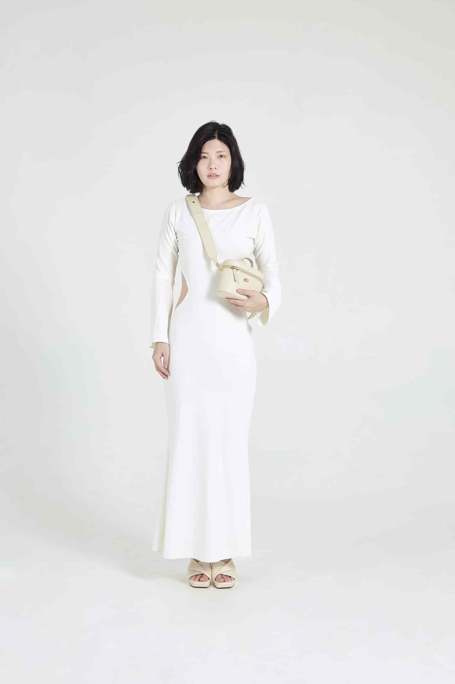 Petite Voyager Cream Leather Bag - miniatura 5
