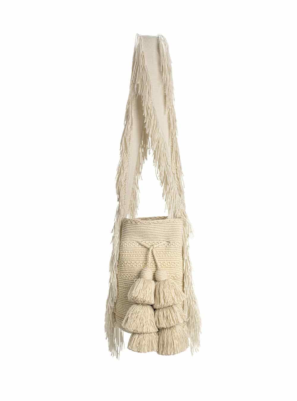 Mochila Wayuu Kamsa Basic Sand - miniatura 1