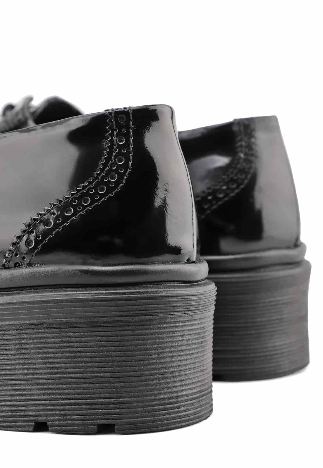 Zapatos oxford negros suela chunky - miniatura 5