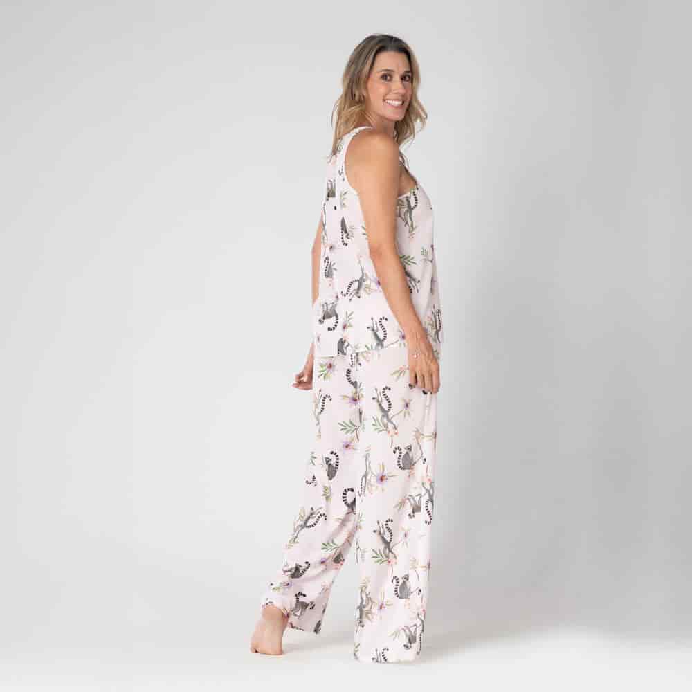 Conjunto de Pijama Pantalón Largo con Estampado Lémures. - miniatura 2