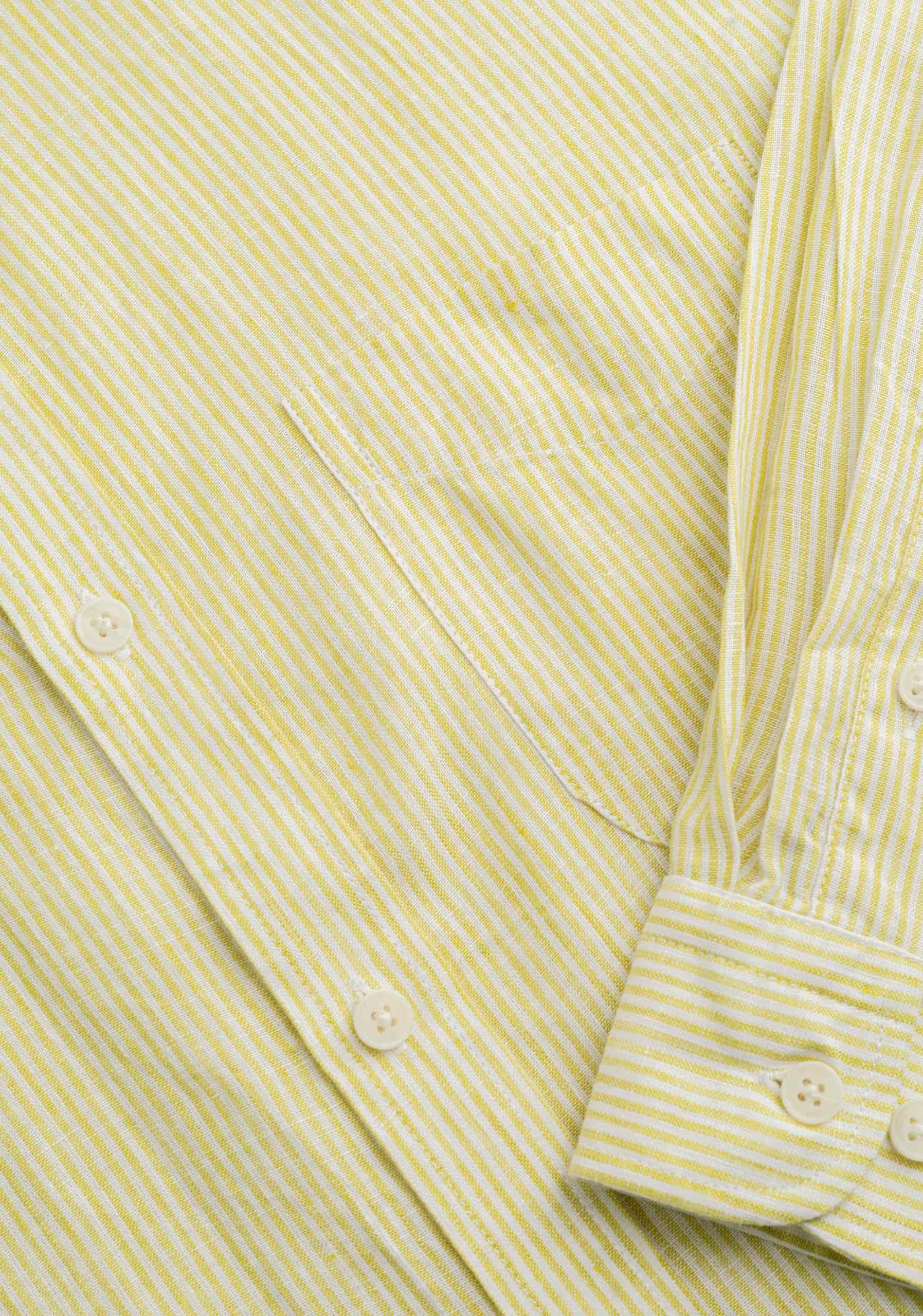 Camisa H CBD Lino Rayas Verde Med - Blanco - miniatura 7